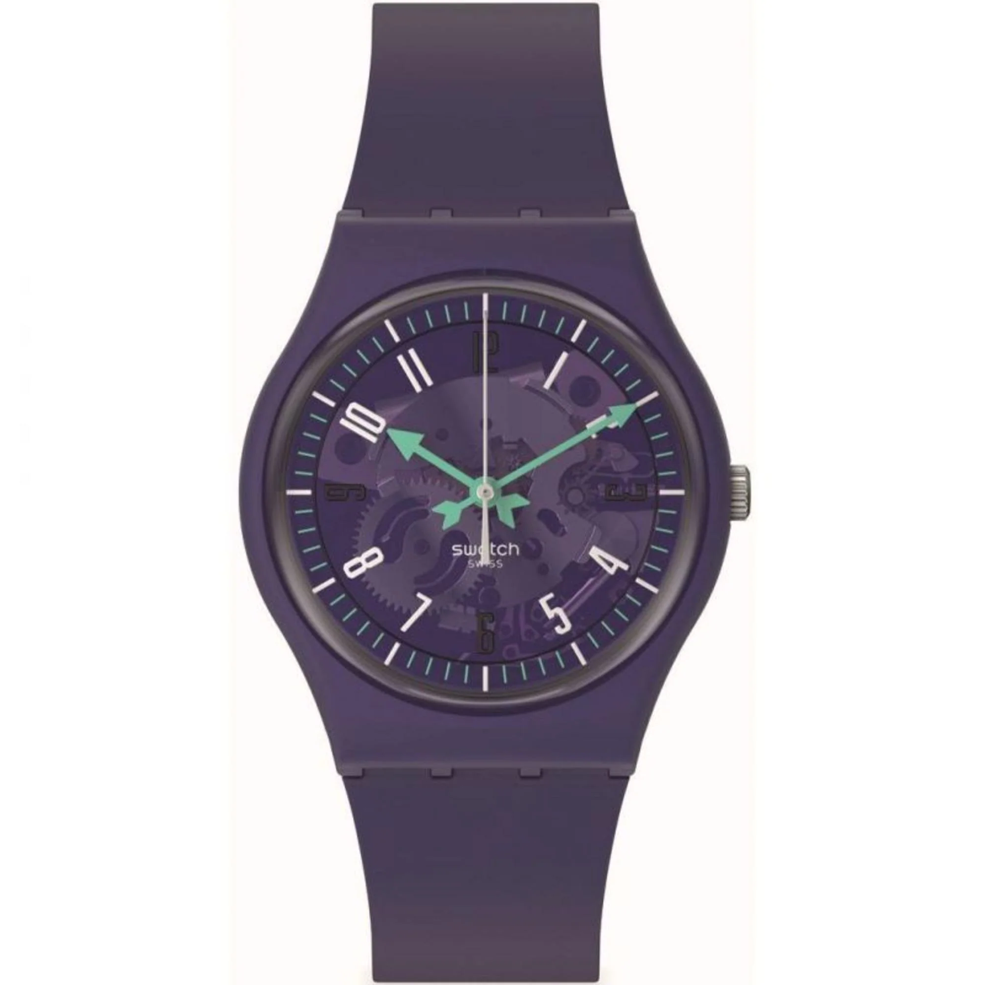 Swatch PHOTONIC PURPLE Purple Silicone Strap Purple Dial Bio-Sourced Case Unisex Watch SO28V102 - Image 5