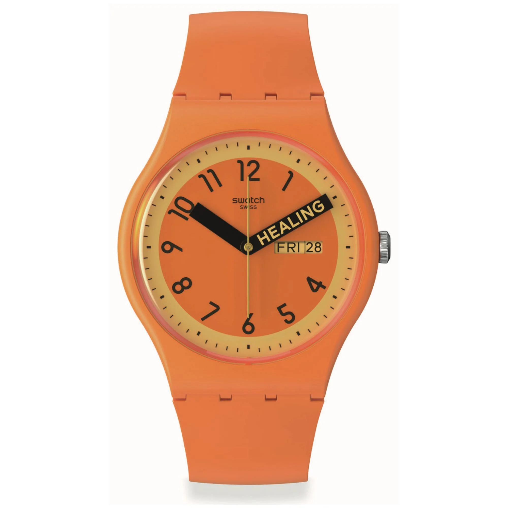 Swatch Pride 'Proudly Orange' Quartz Orange Dial Unisex Watch SO29O700 - Image 4