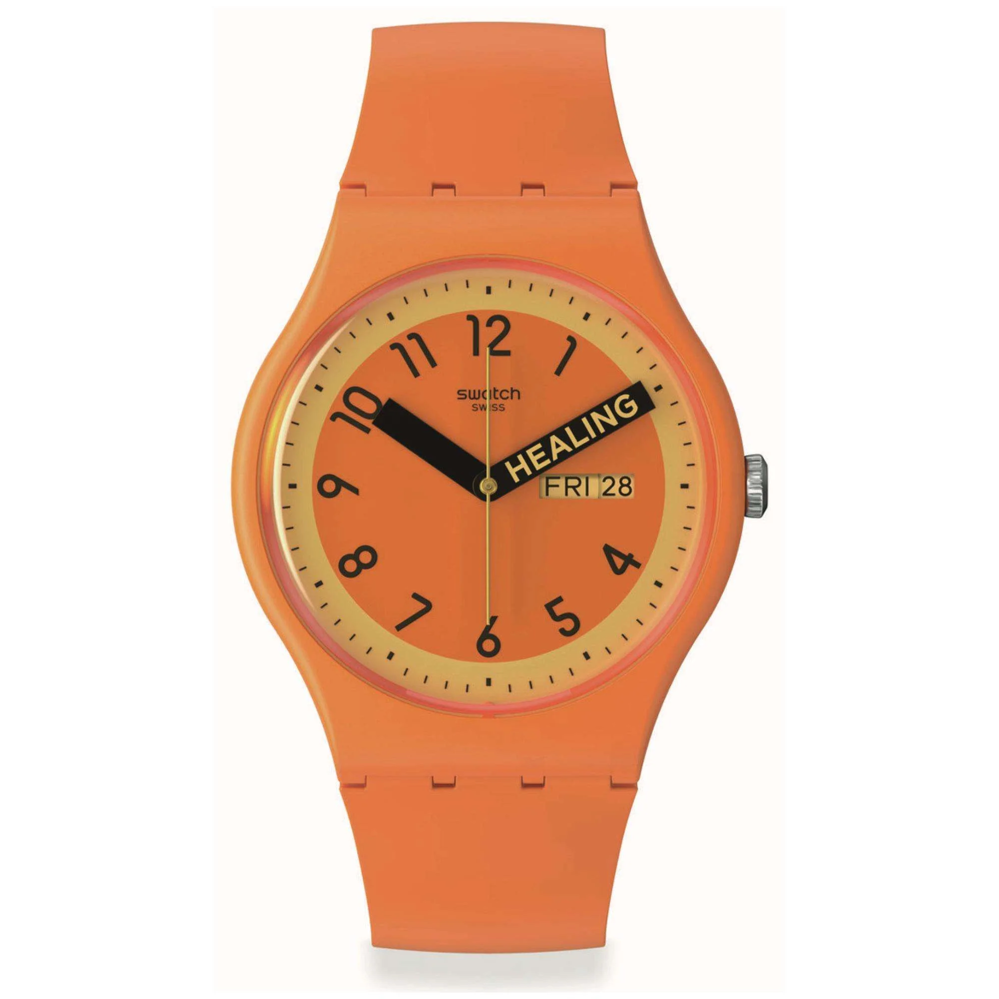 Swatch Pride 'Proudly Orange' Quartz Orange Dial Unisex Watch SO29O700 - Image 5