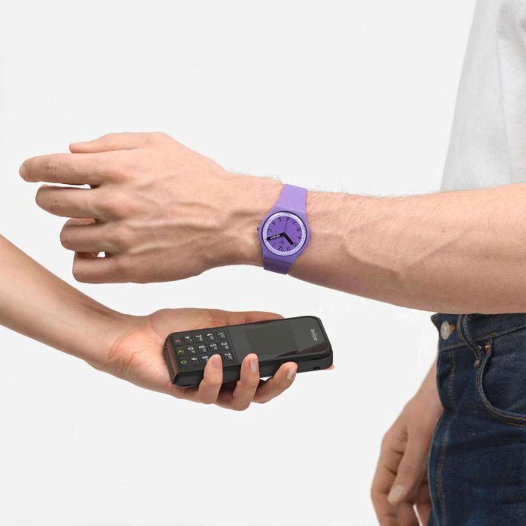 SWATCH PROUDLY VIOLET PAY! SO29V100-5300 - Image 4