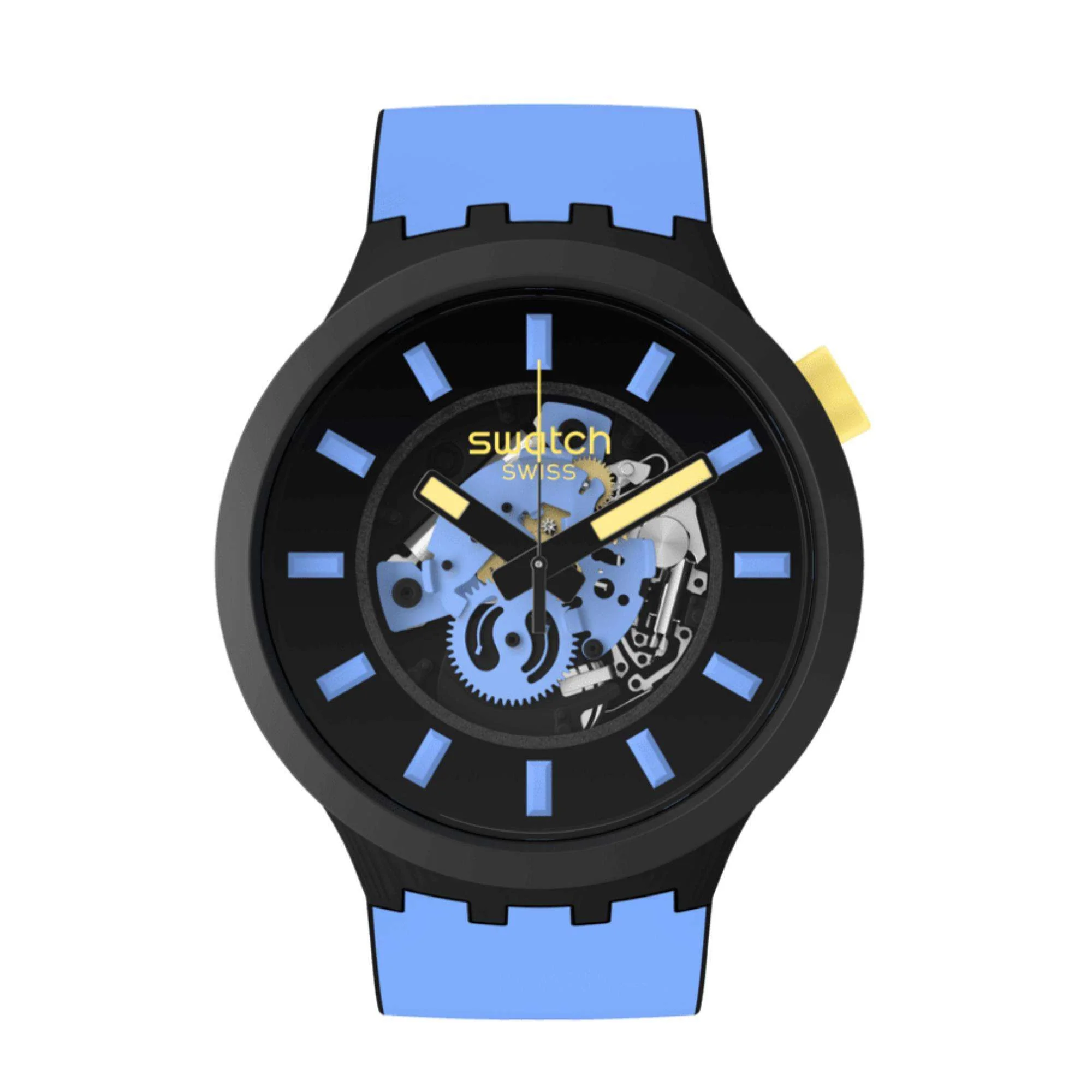 Swatch Big Bold Bioceramic Travel By Day Quartz Black Dial Black Silicone Strap Unisex Watch SB03B108 - Image 2