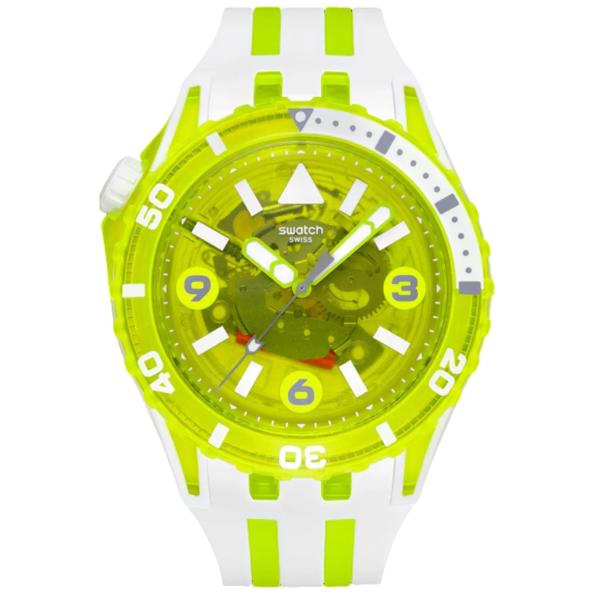 Swatch SCUBAQUA Egg Yolk Yellow Bioceramic Dial Silicone Strap Unisex Watch SSCU09J100 - Image 6