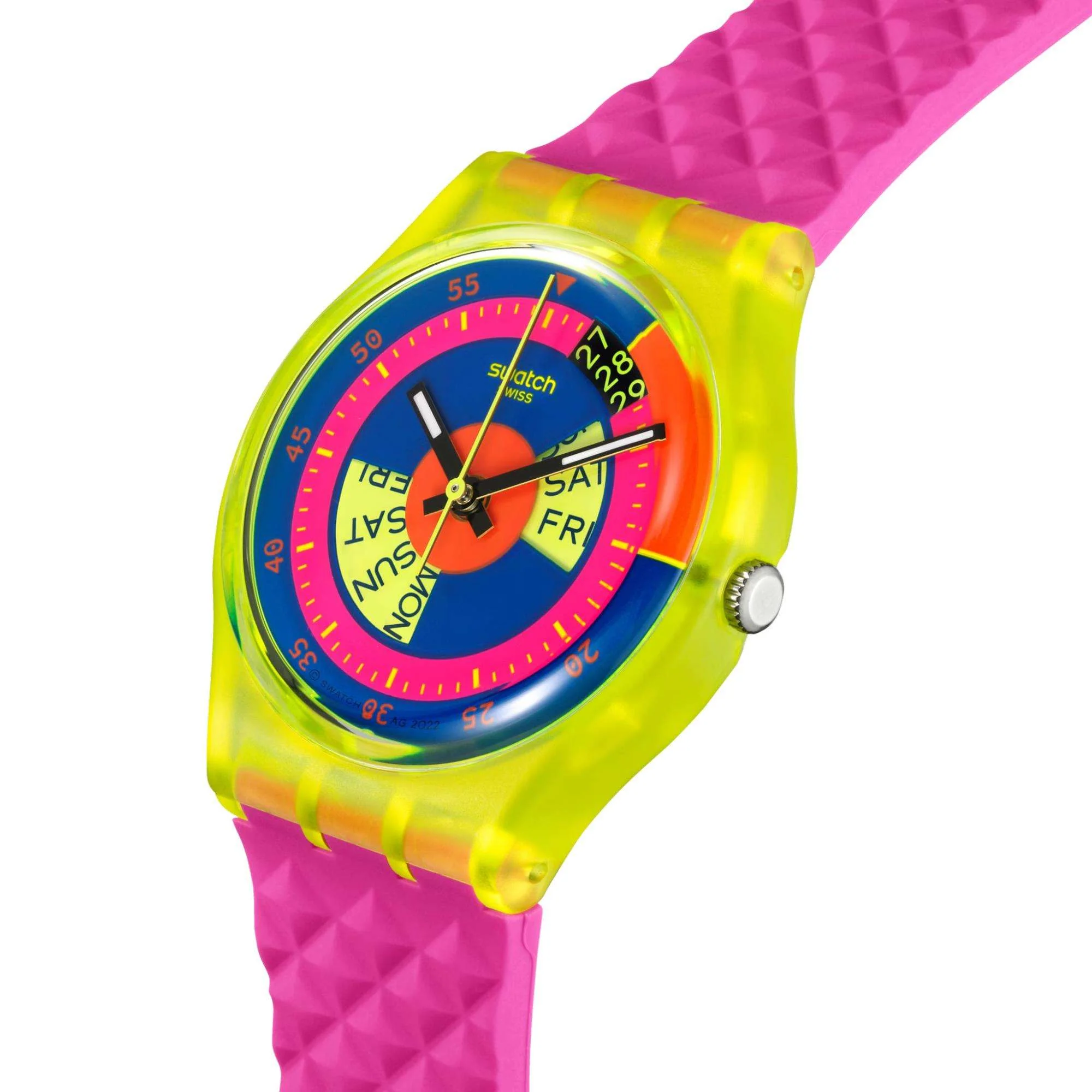Swatch Shades of Neon Ladies Watch SO28J700 - Image 2