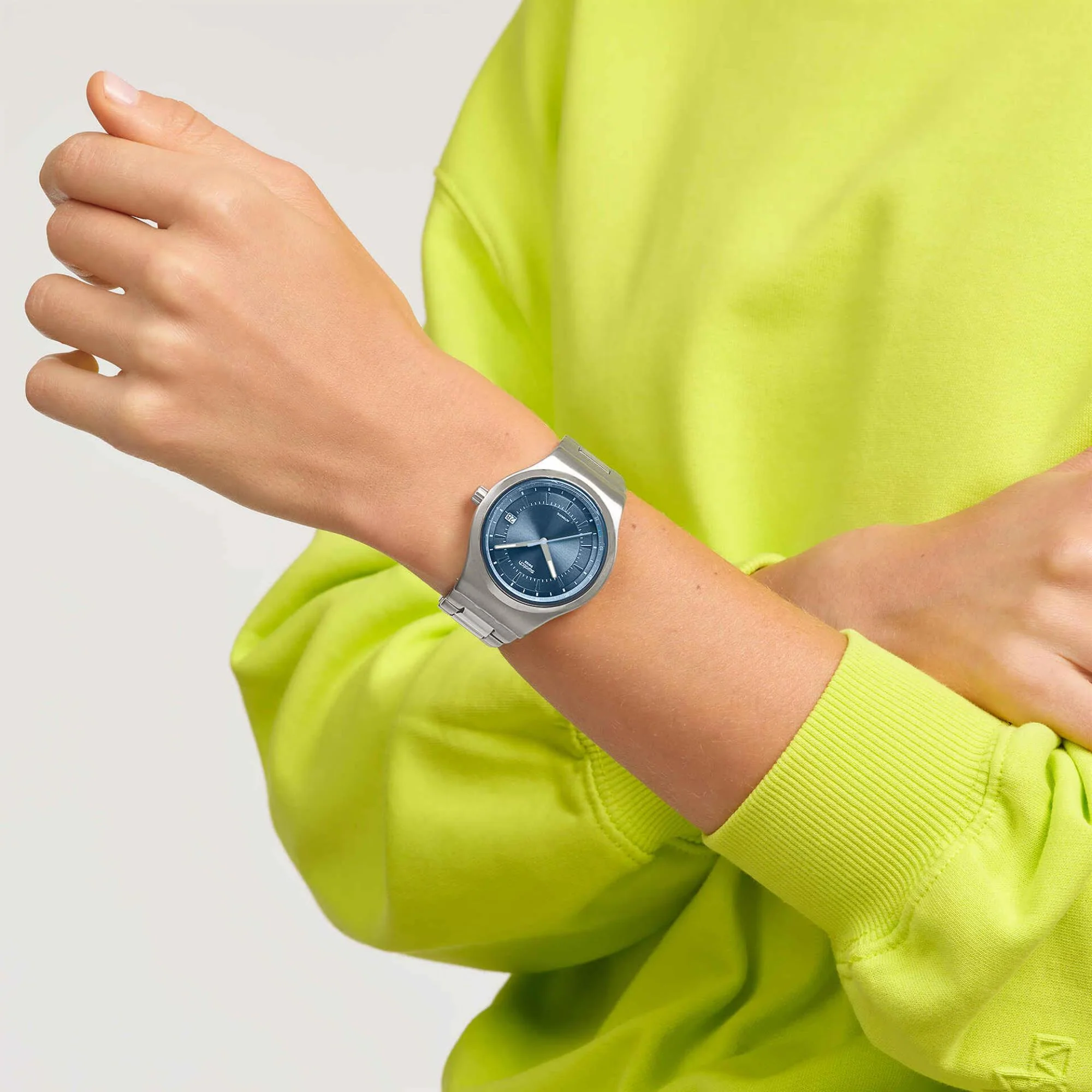 Swatch Shimmer At Dusk Unisex Blue Dial Watch YIS435G - Image 2