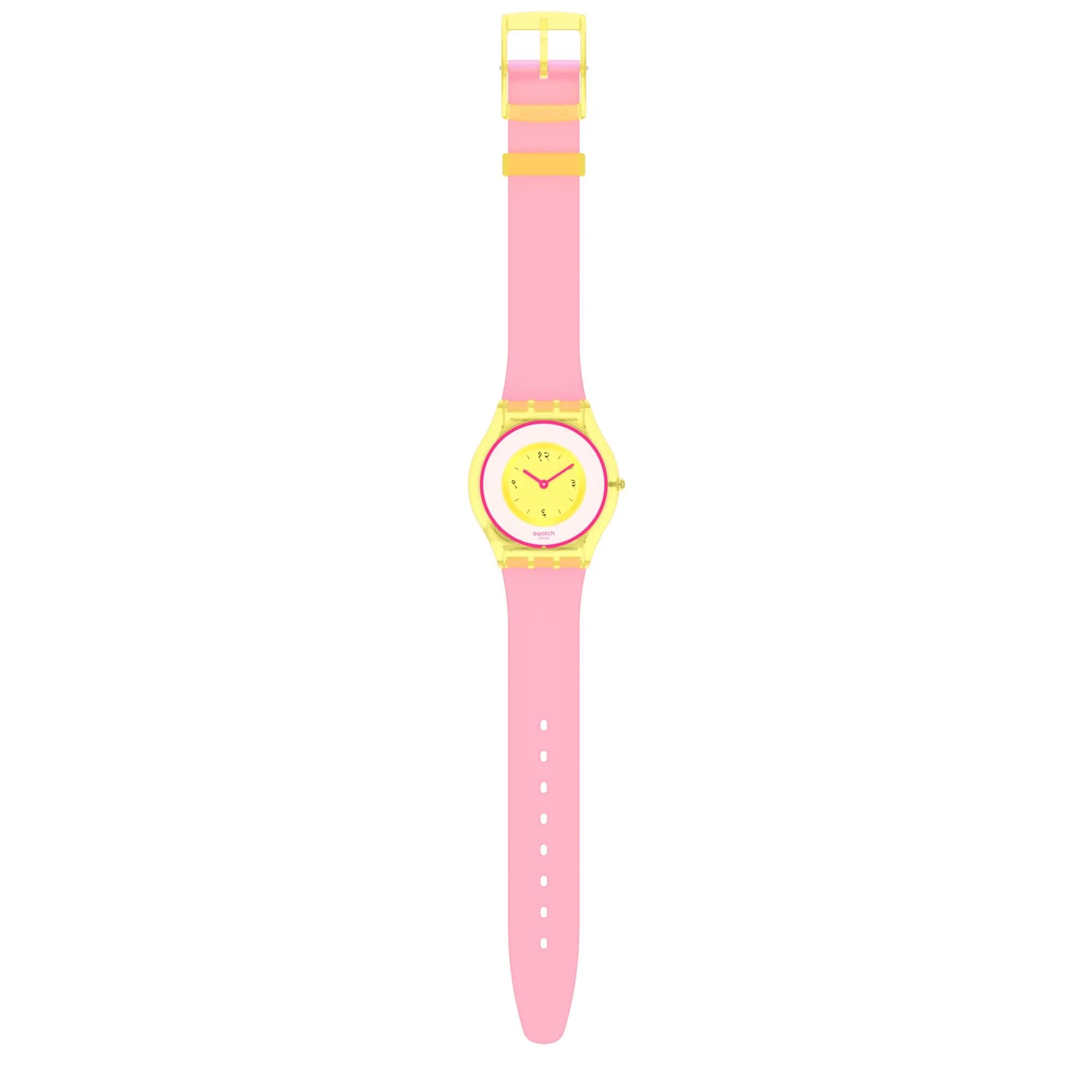 Swatch Supriya Lele India Rose 01 Quartz Yellow Dial Silicone Strap Ladies Watch SS08Z101 - Image 11