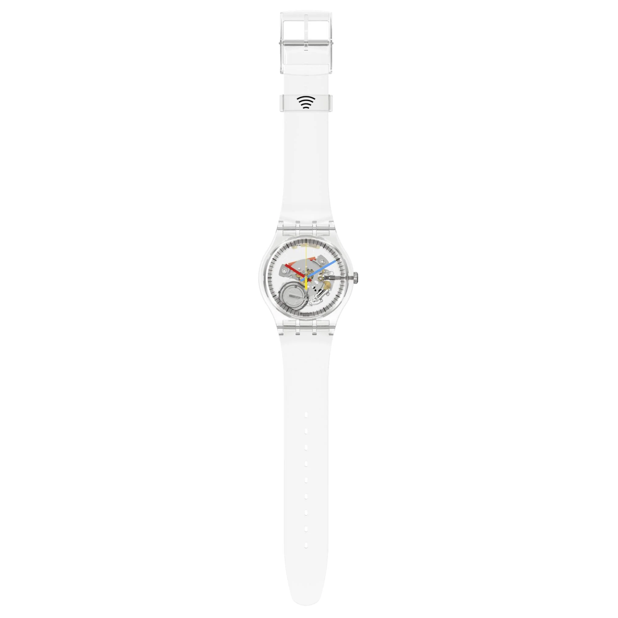 Swatch SwatchPay! Clearly New Gent Pay! Quartz Transparent Dial Transparent Silicone Strap Unisex Watch SO29K115-5300 - Image 3