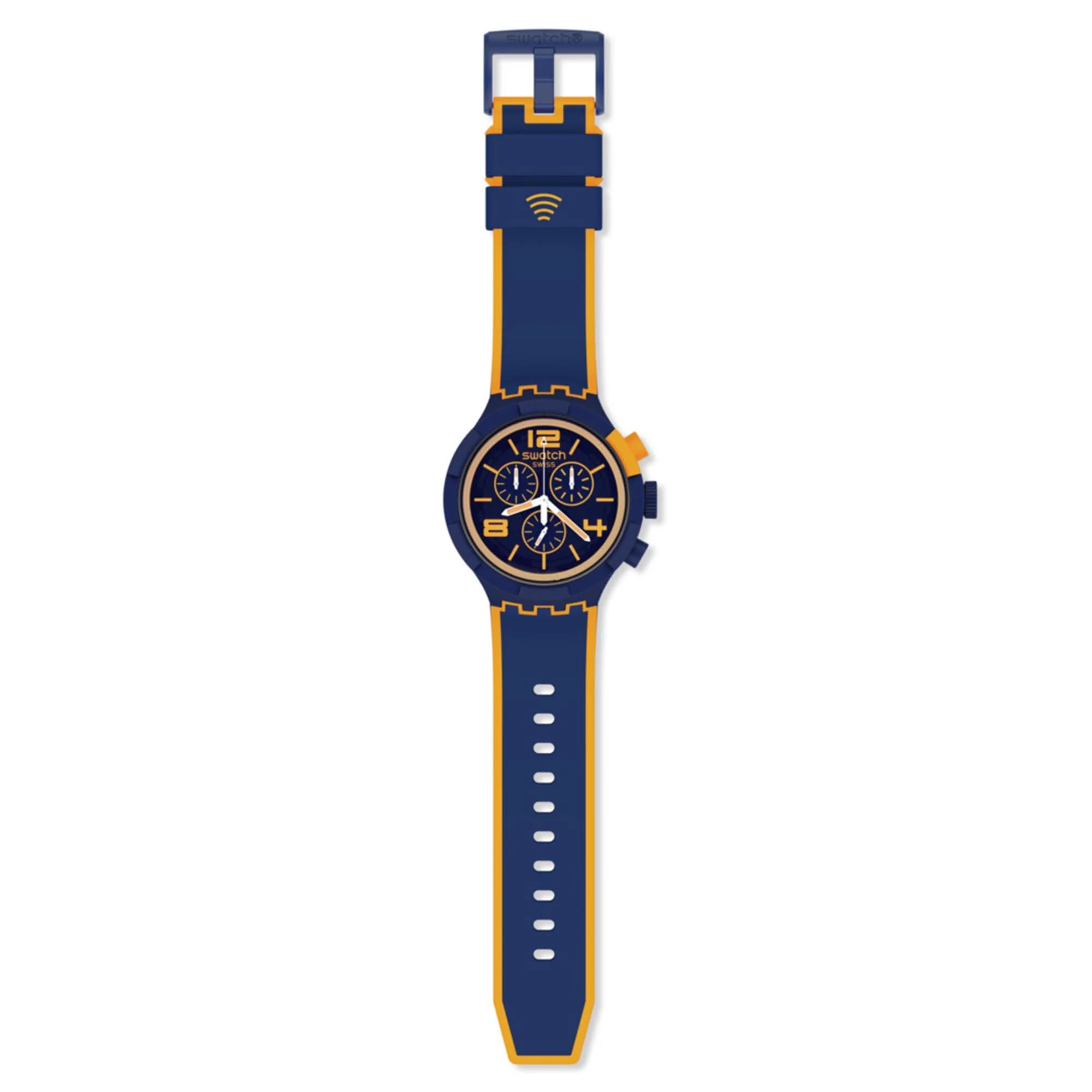 Swatch SwatchPAY! OrangePaysPAY! Quartz Blue Dial Blue Silicone Strap Men's Watch SBO2N100-5300 - Image 9