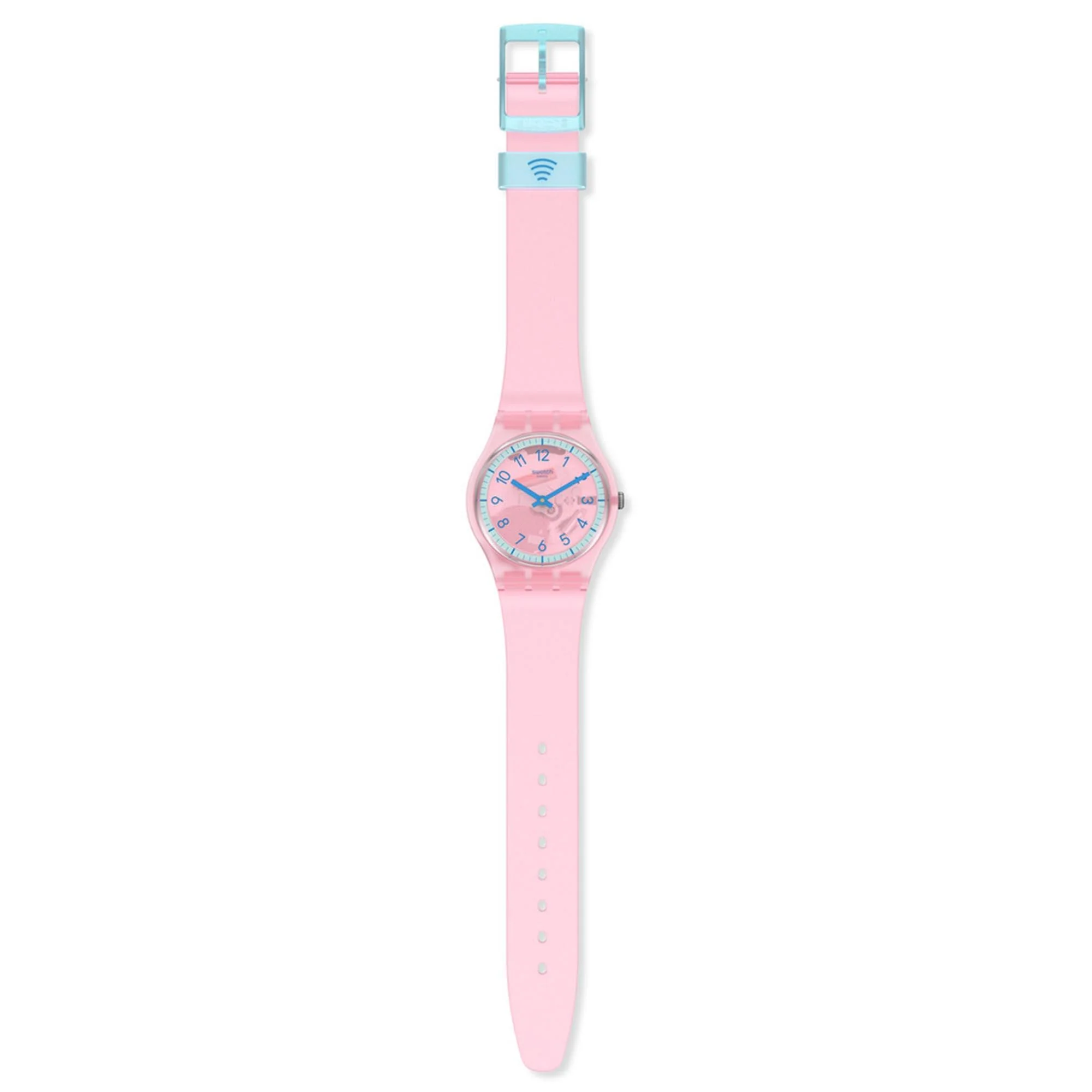 Swatch SwatchPAY! Pink Pay! Quartz Pink Dial Pink Silicone Strap Ladies Watch SVHP100-5300 - Image 3