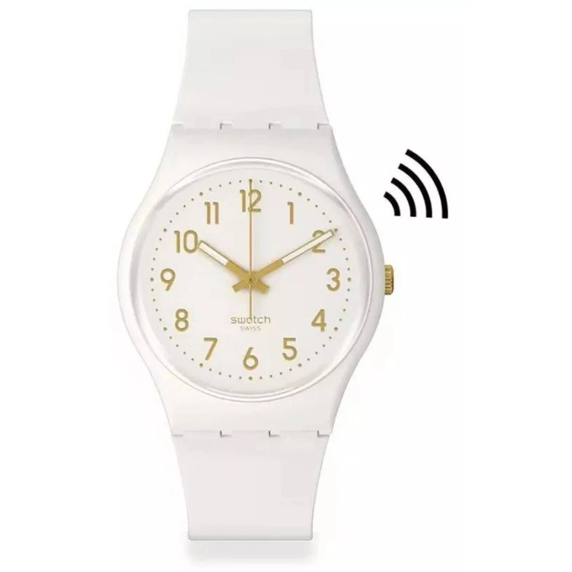 Swatch SwatchPay! White Bishop Pay! Quartz White Dial Silicone Strap Unisex Watch SO28W111-5300 - Image 6