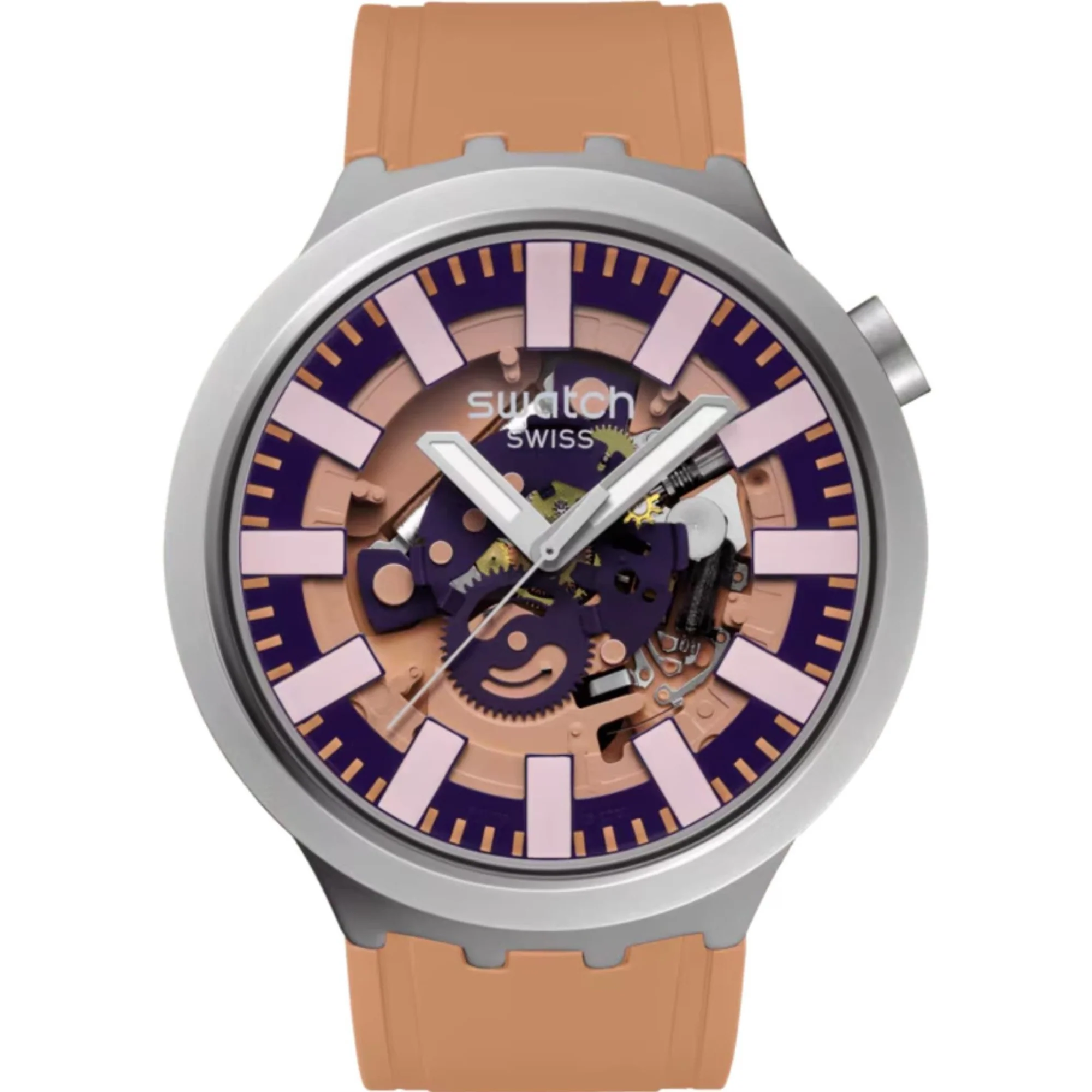 Swatch Terracotta Tide Unisex Pink Dial Watch SB07S119