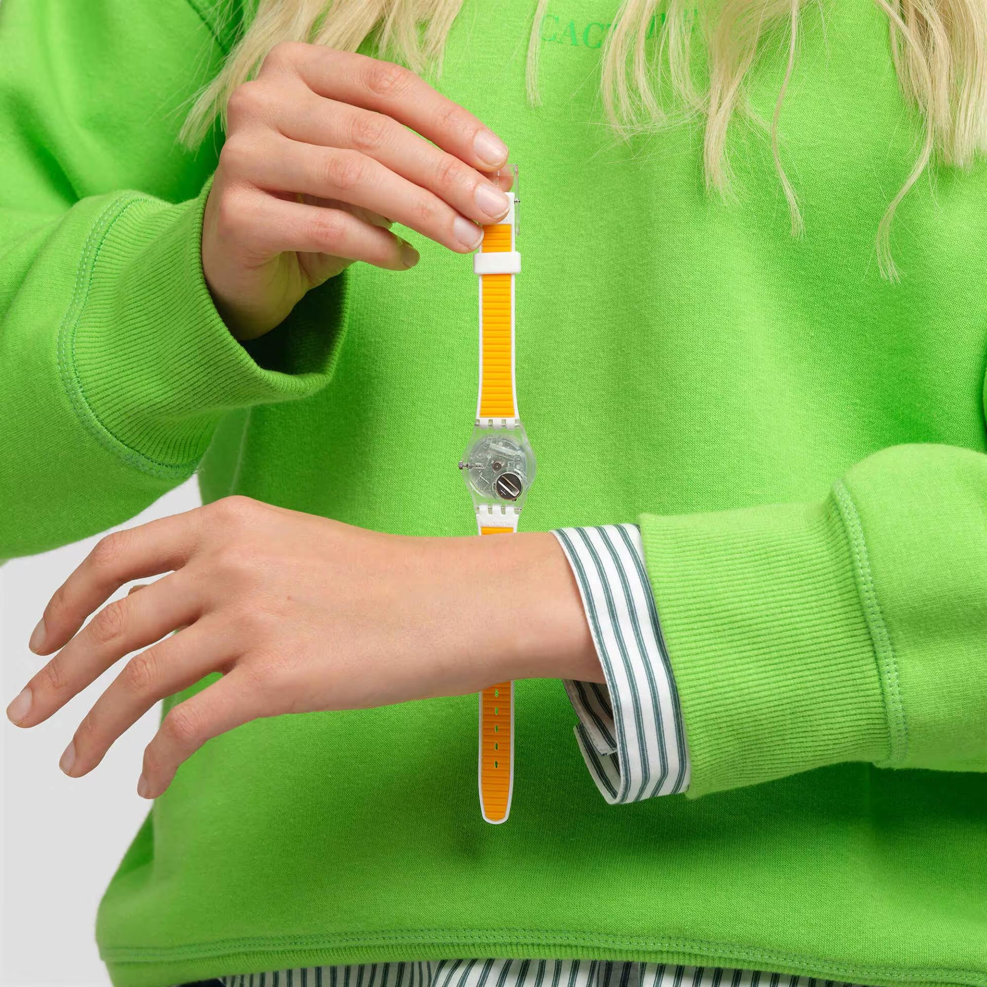 Swatch The Gold Within You Unisex Blue Dial Watch LE108 - Image 3