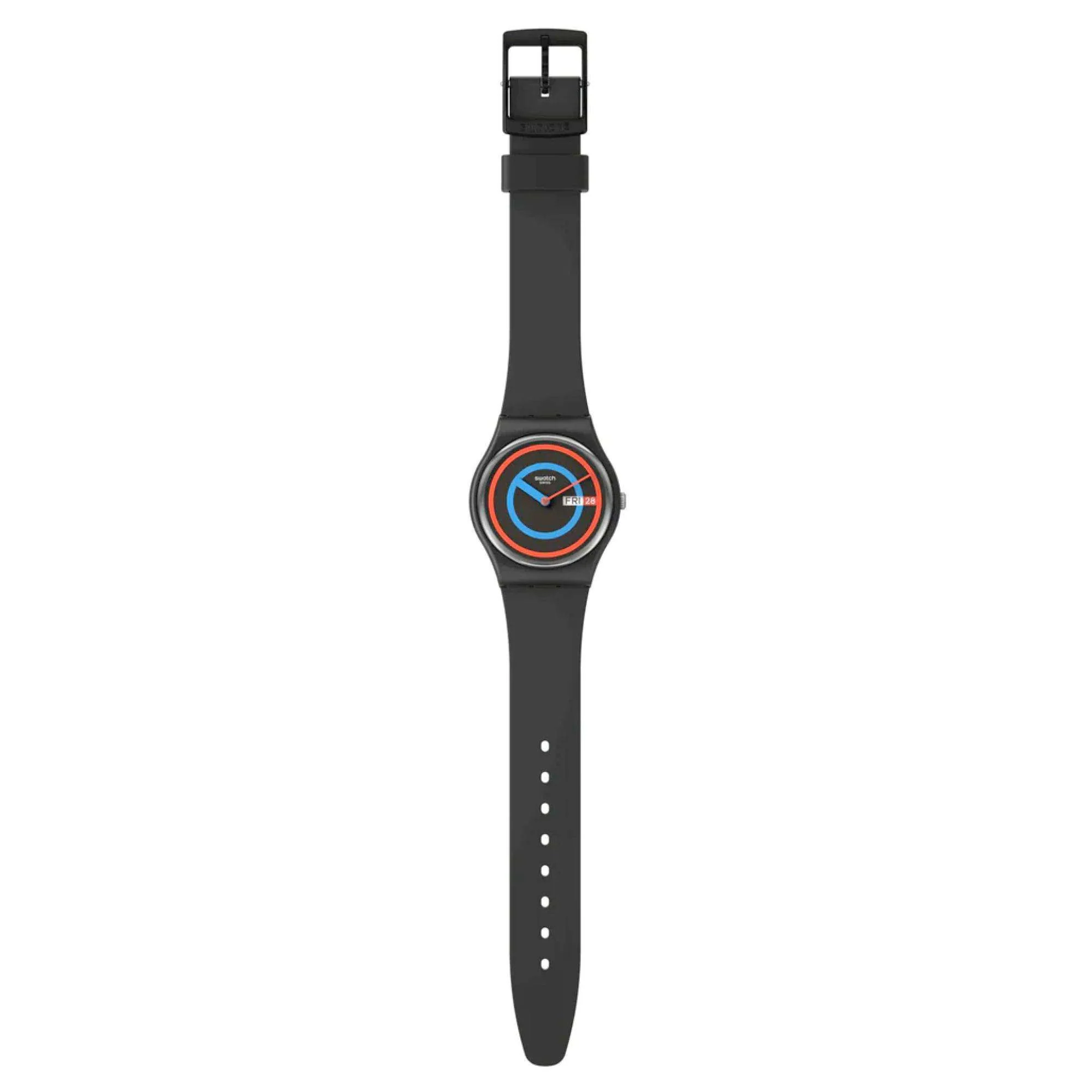 Swatch The January Collection 'Circling Black' Quartz Unisex Watch SO28B706 - Image 3