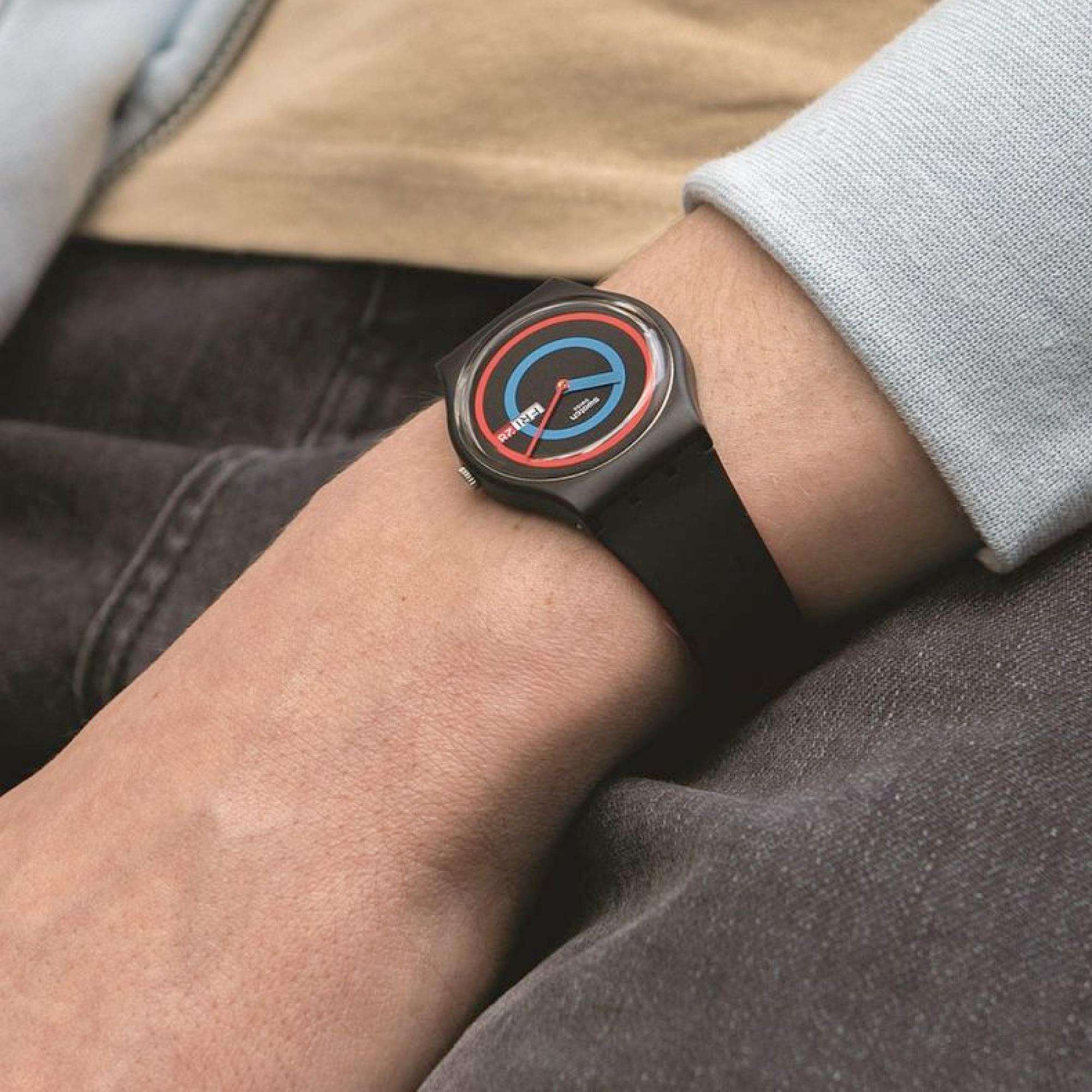Swatch The January Collection 'Circling Black' Quartz Unisex Watch SO28B706 - Image 4