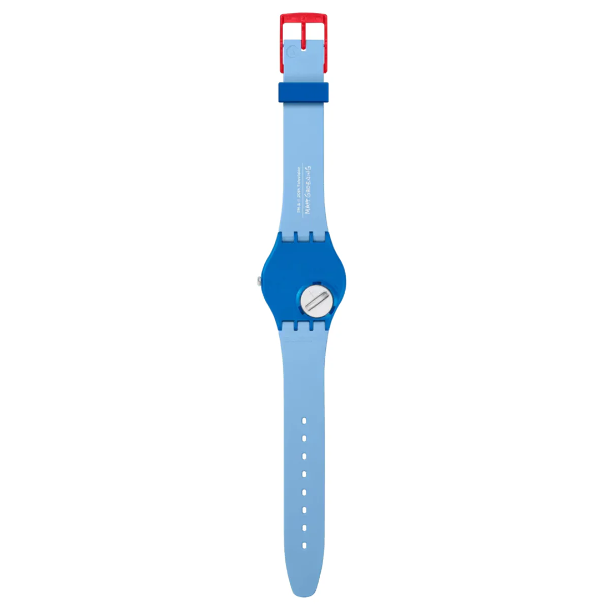 Swatch The Simpsons Collection Tidings Of Joy Quartz Blue Dial Silicone Strap Unisex Watch SO28Z126 - Image 6