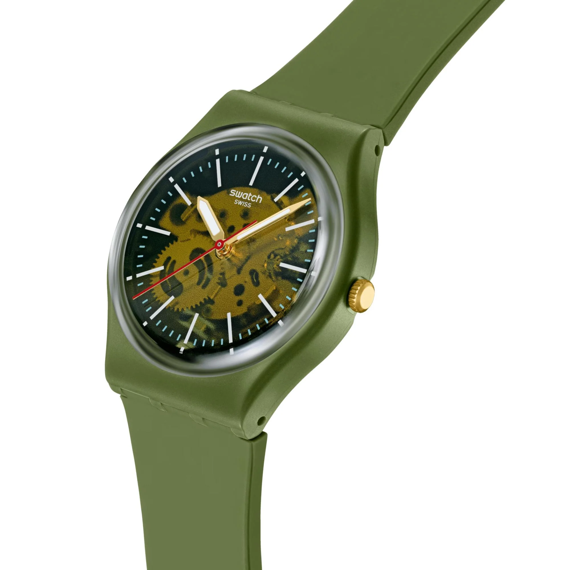 Swatch THRU THE GREENERY Quartz Green Dial Stainless Steel Strap Men's Watch SO28G110 - Image 3