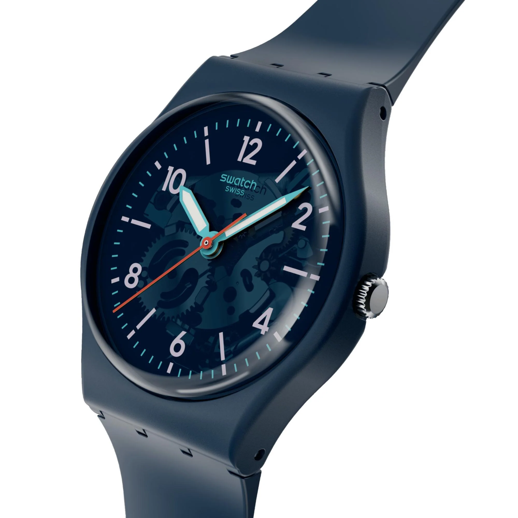 Swatch TIME TO TEAL Quartz Blue Dial Unisex Watch SO28N118 - Image 8