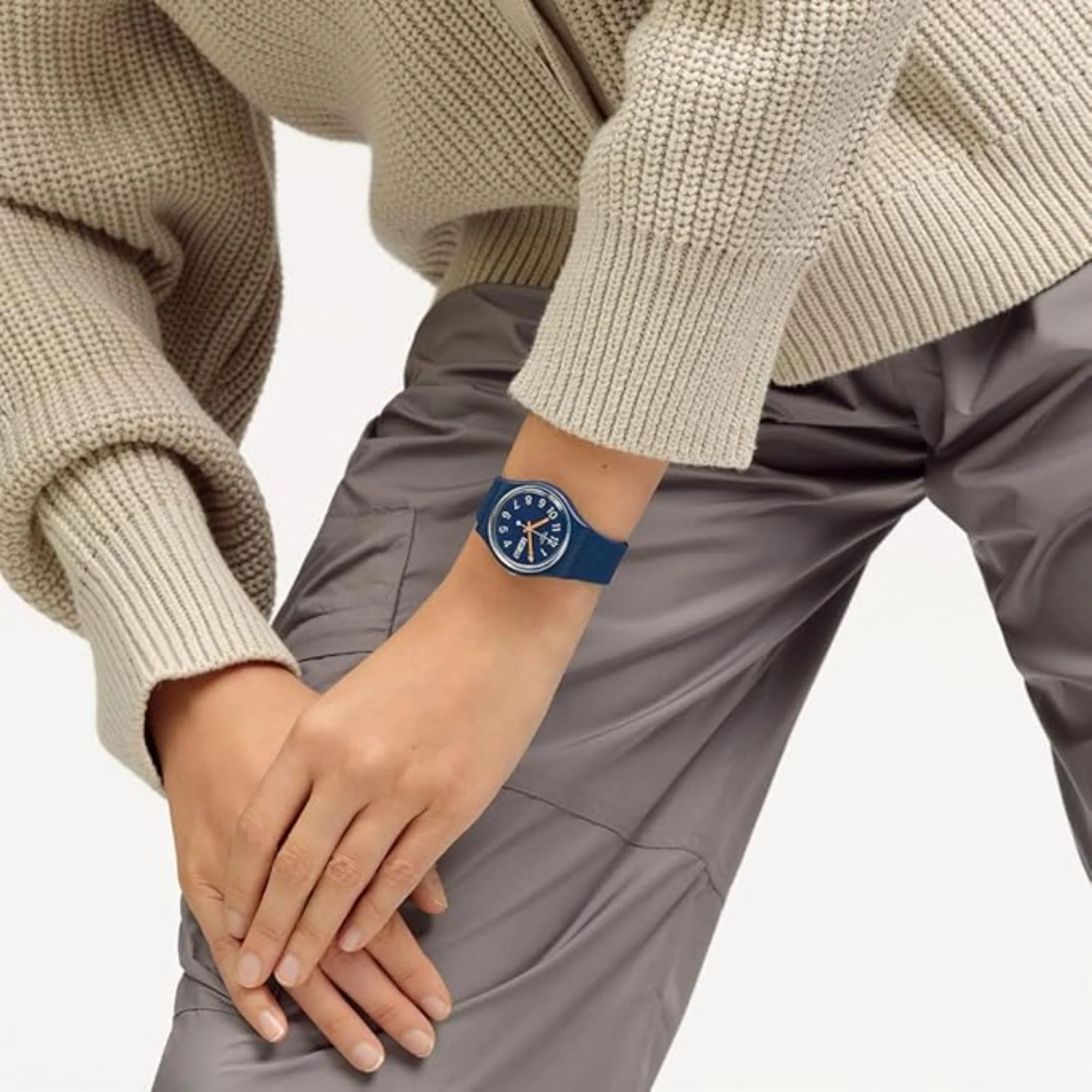 Swatch Trendy Lines At Night Blue Dial Unisex Watch Design SO28I700 - Image 5