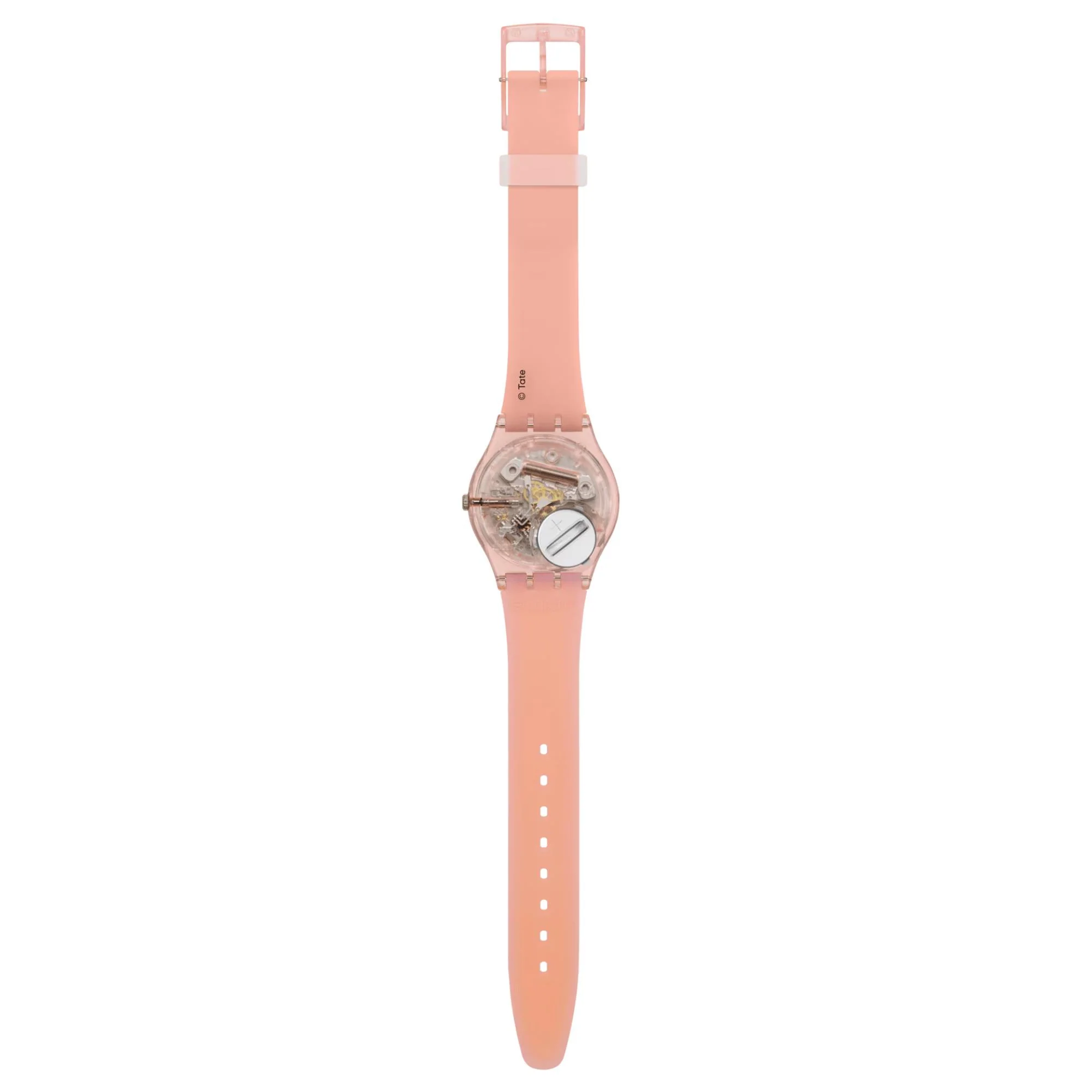 Swatch Turner's Scarlet Sunset Pink Dial Silicone Strap Unisex Watch SO28Z700C - Image 4