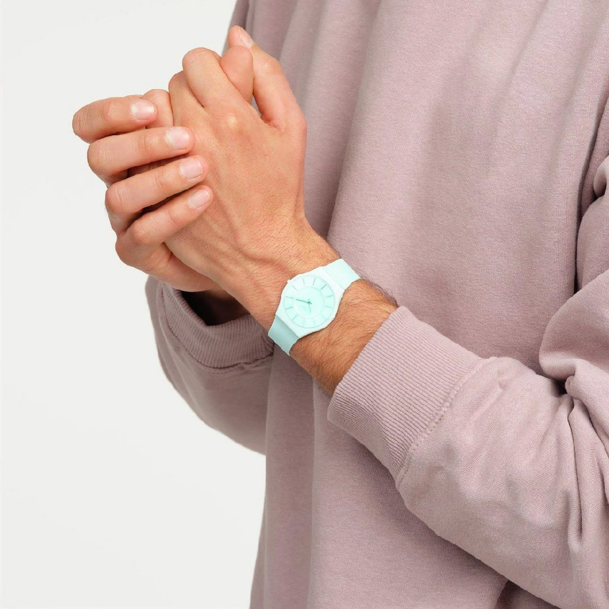 Swatch Turquoise Lightly Quartz Lime Green Unisex Watch SS08G107 - Image 3