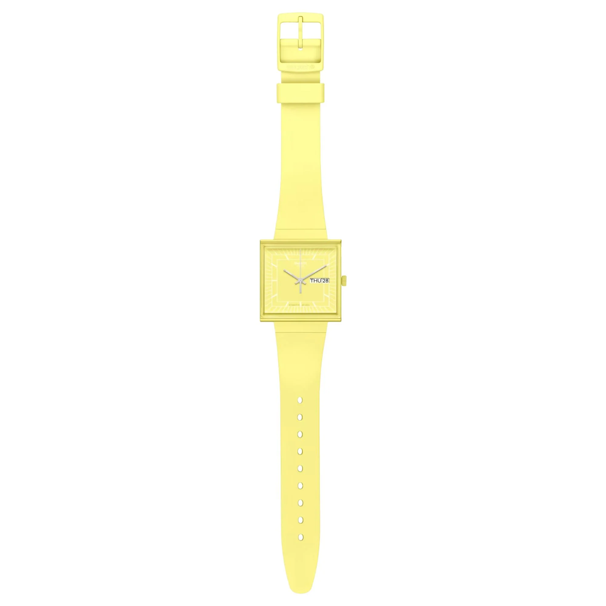 Swatch WHAT IF…LEMON? Quartz Yellow Dial Yellow Biosourced Strap Unisex Watch SO34J700 - Image 5