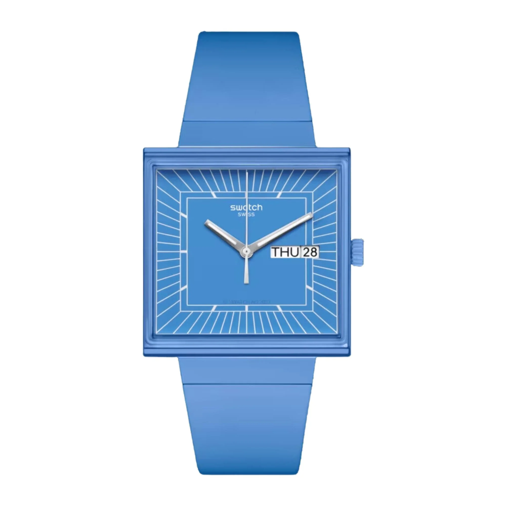 Swatch WHAT IF…SKY? Quartz Blue Dial Blue Biosourced Strap Unisex Watch SO34S700 - Image 7