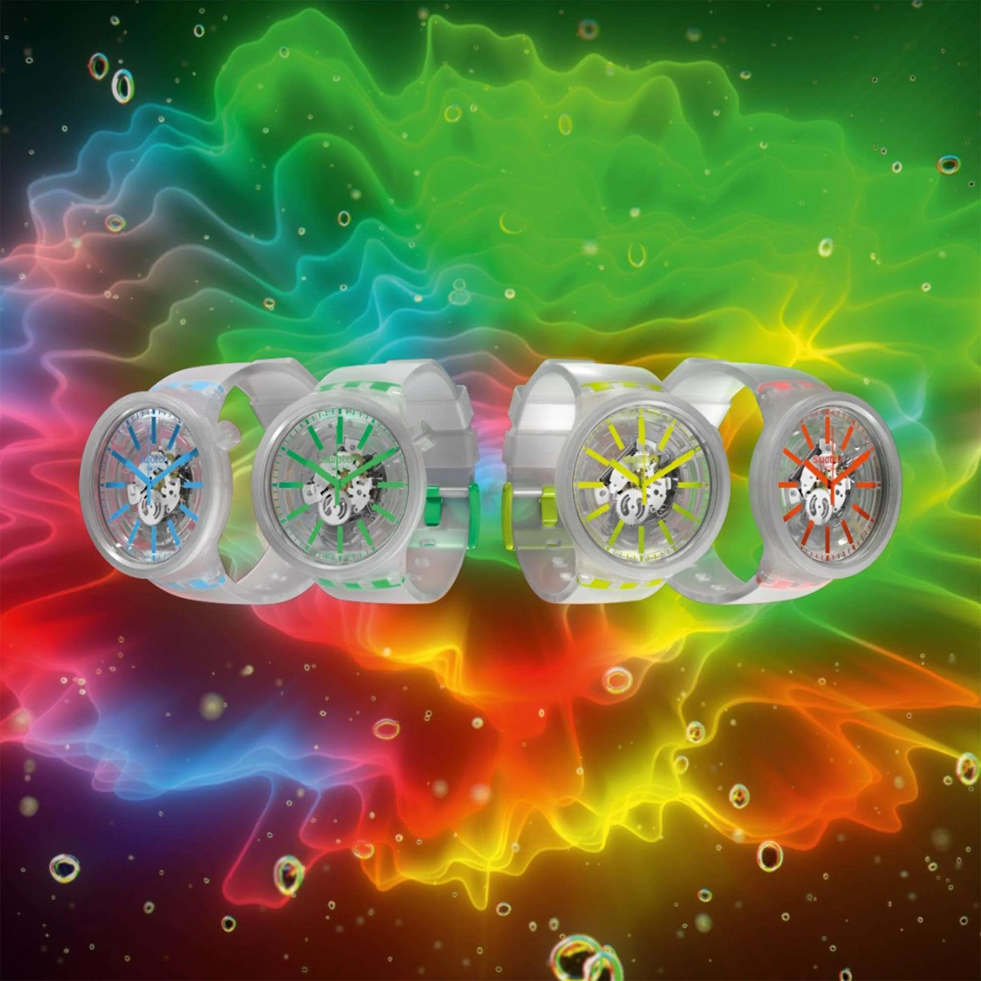 Swatch YellowInJelly Quartz Transparent Dial Silicone Strap Watch SO27E103 - Image 9