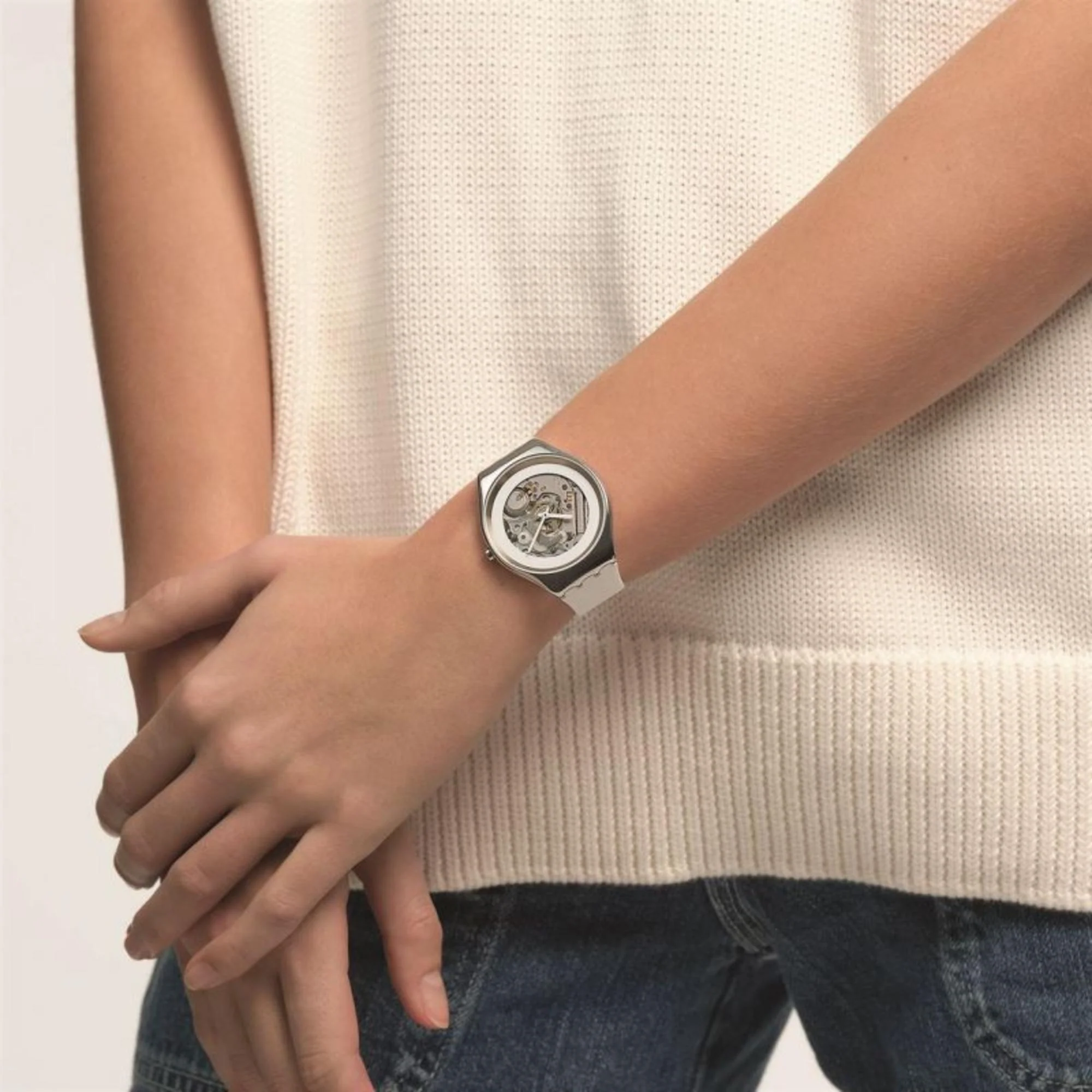 Swatch PURE WHITE IRONY Men's Watch SYXS138 - Image 11