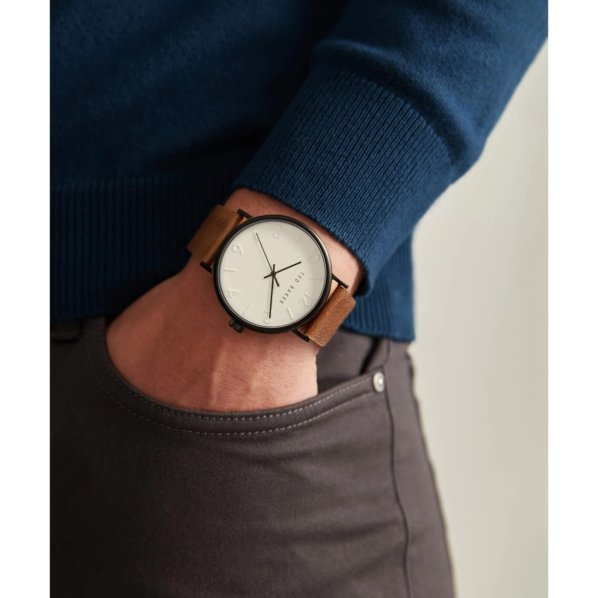Ted Baker Phylipa Tan Leather Strap Men's Watch BKPPGF110 - Image 3
