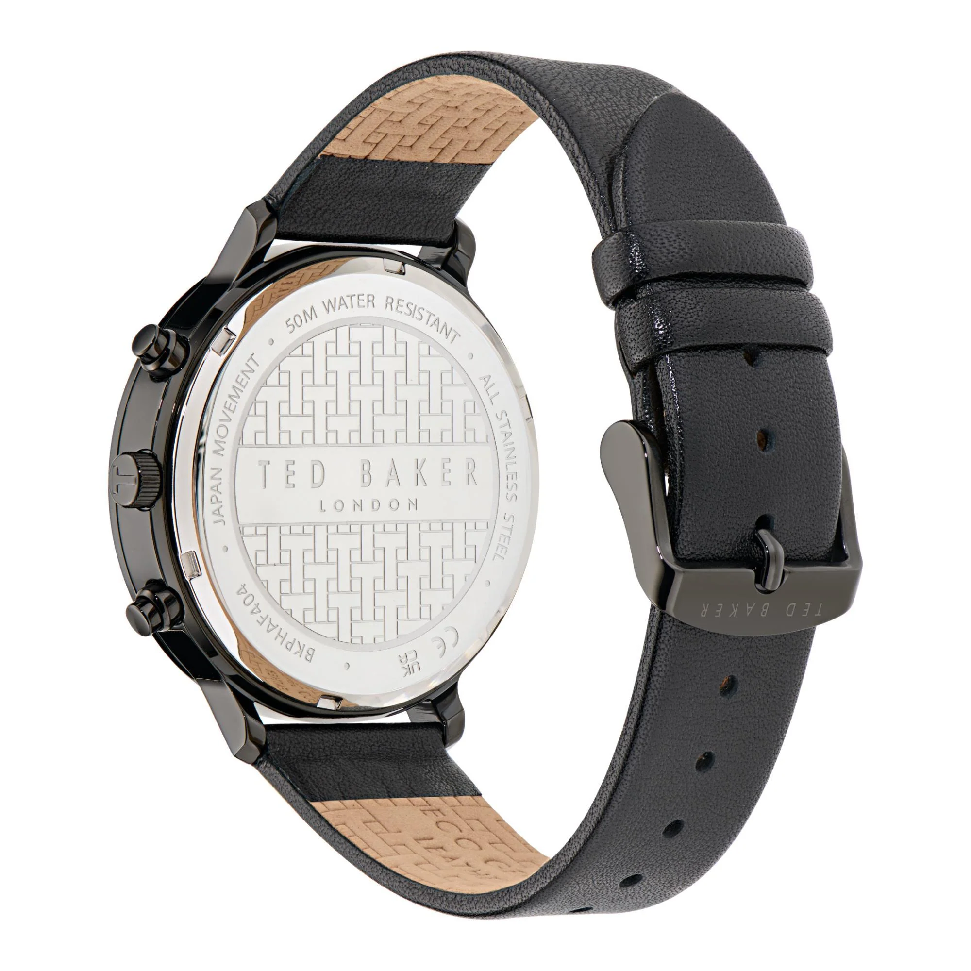 Ted Baker Timeless Black Dial Leather Men's Watch BKPHAF404 - Image 8