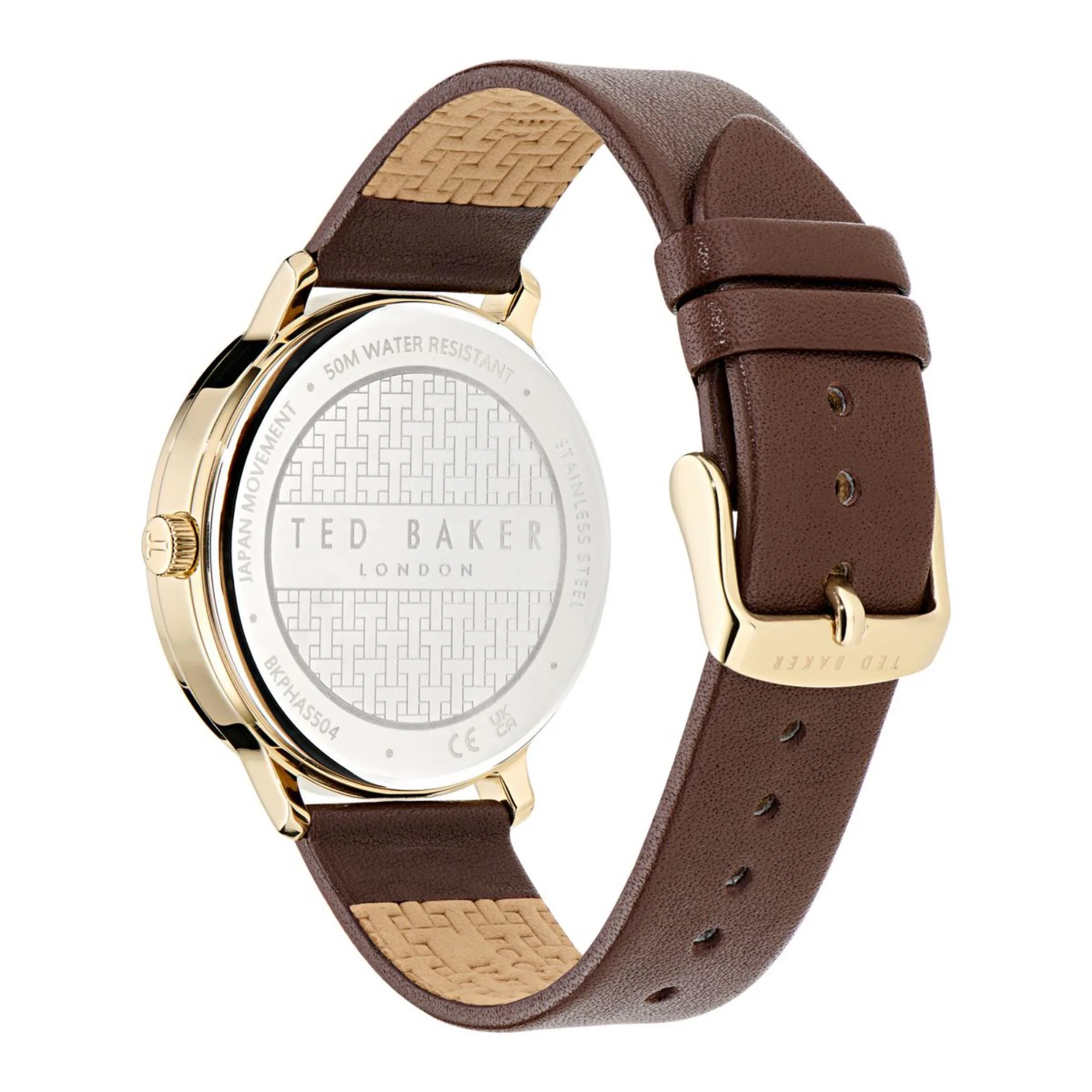 Ted Baker Haarvin Green Dial Leather Strap Men's Watch BKPHAS504 - Image 4