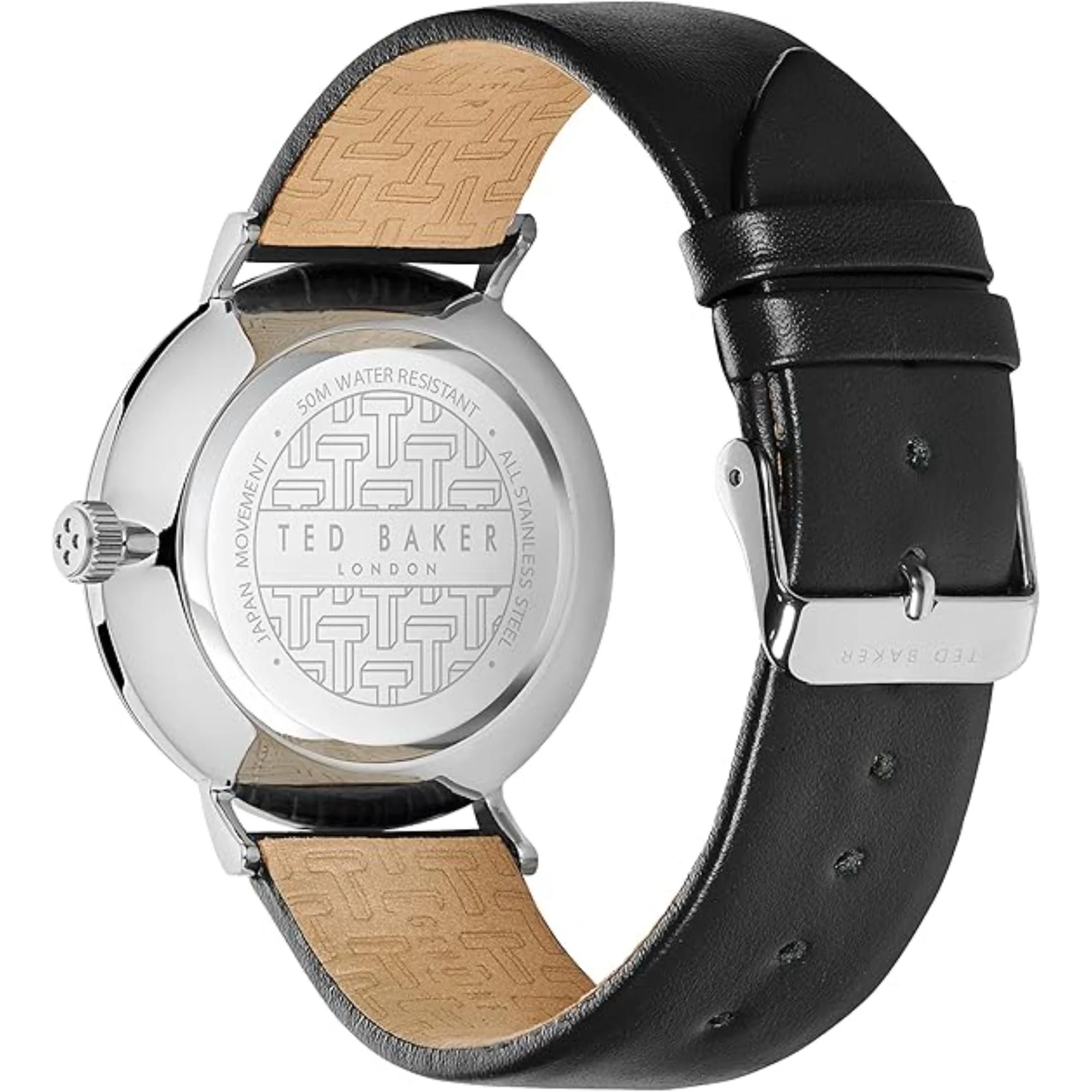 Ted Baker Phylipa Black Leather Strap White Dial Men's Watch BKPPGS2149I - Image 7