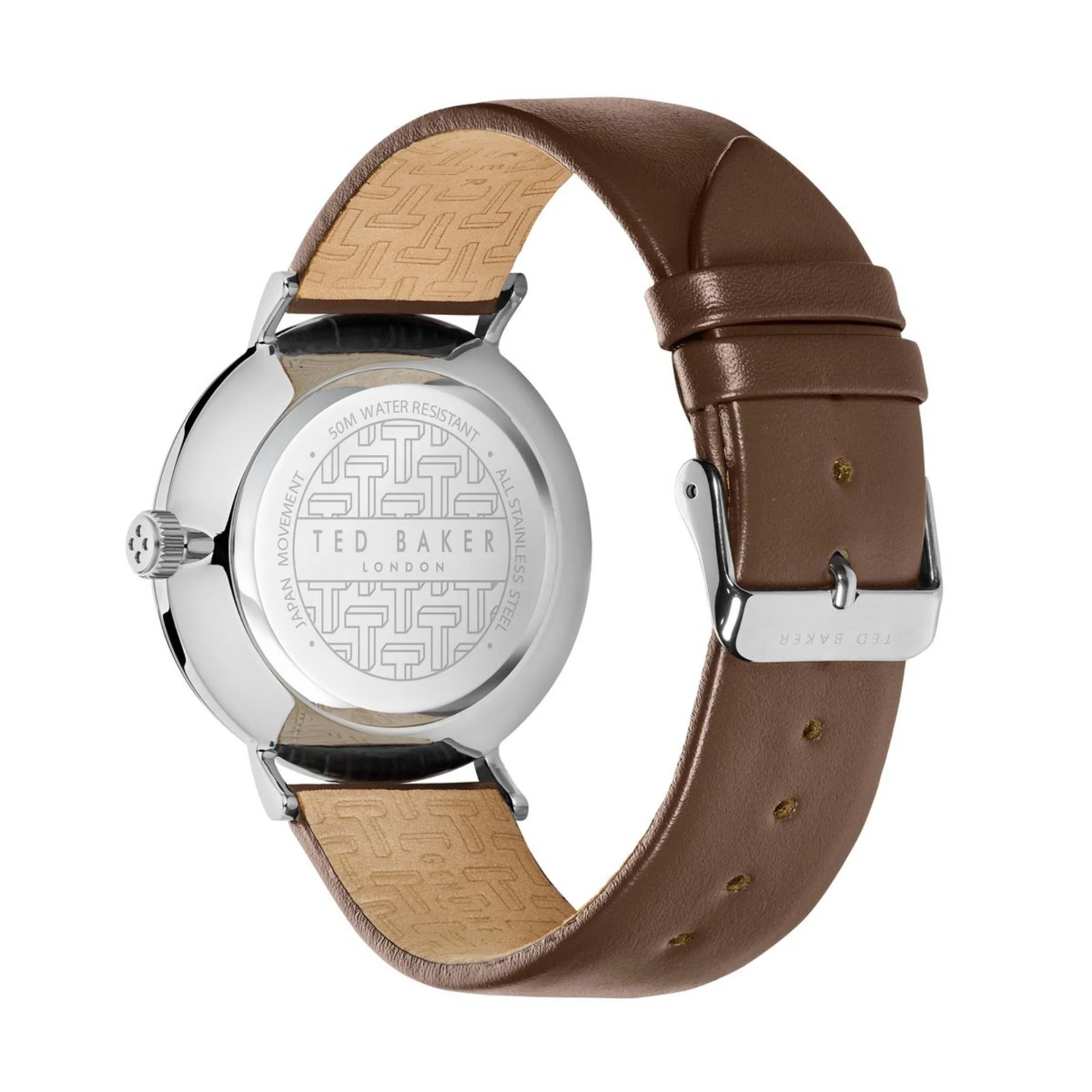 Ted Baker Phylipa White Dial Leather Strap Men's Watch BKPPGS215 - Image 8