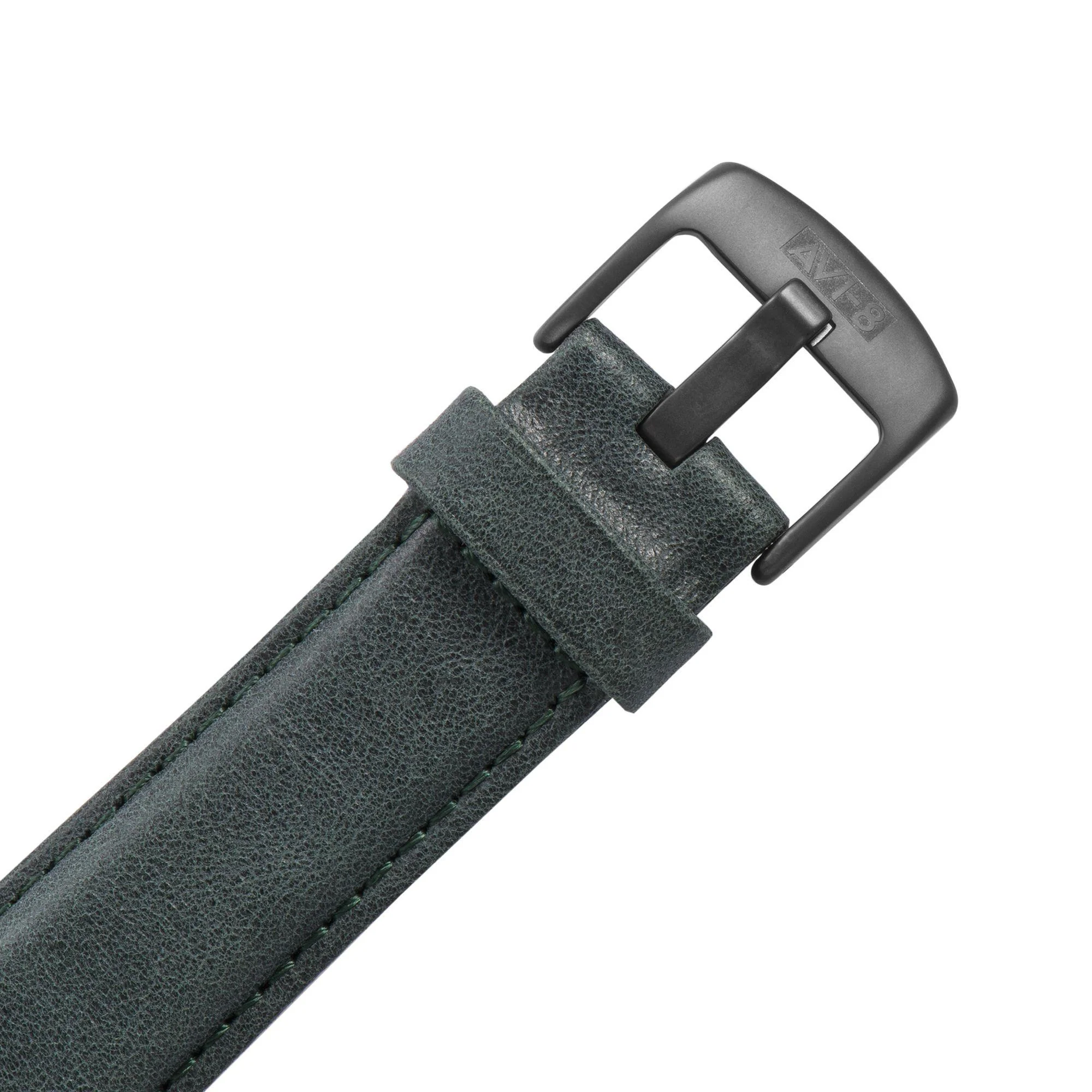 The AVI-8 Hawker Hurricane Classic Chronograph Black Dial Green Leather Strap Mens Watch AV-4011-0D - Image 10
