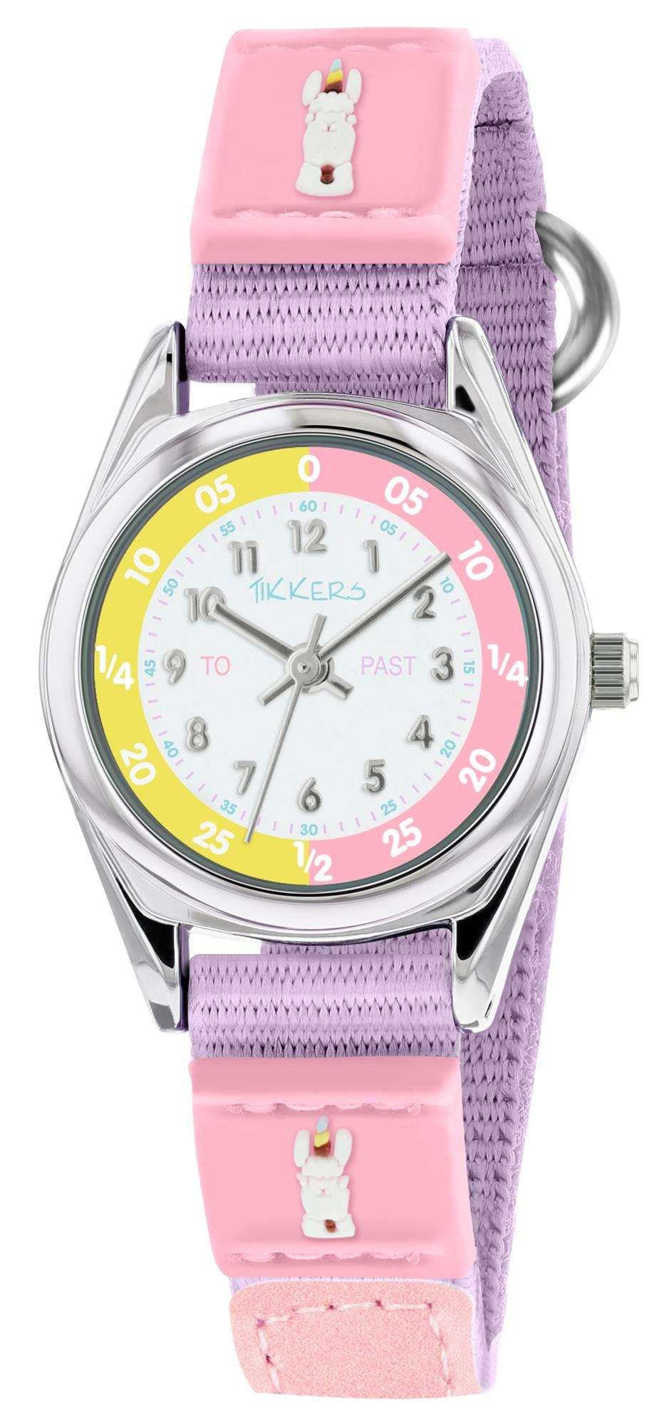 Tikkers Time Teacher Quartz White Dial Pink Unicorn Strap Girls Watch TK0179 - Image 3