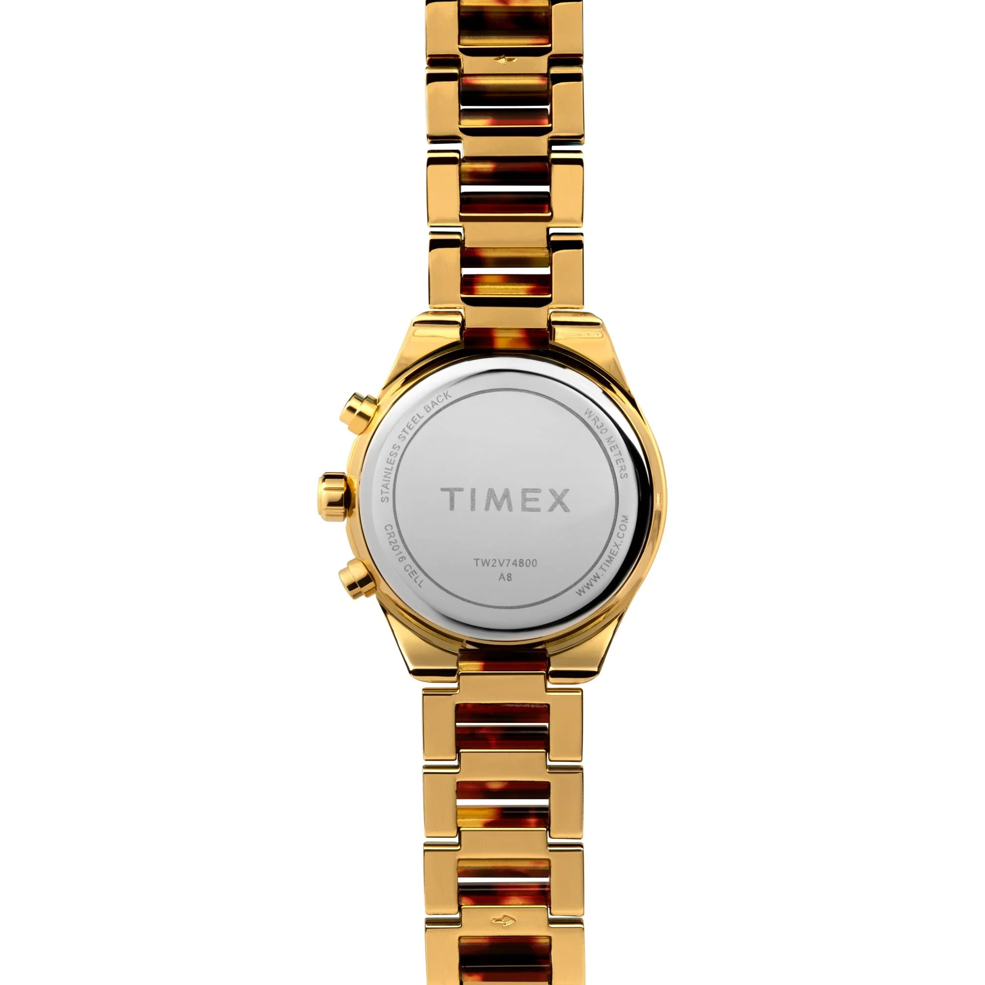 Timex Classic Chronograph Gold Dial Alloy Steel Strap Women's Watch TW2V74800 - Image 4