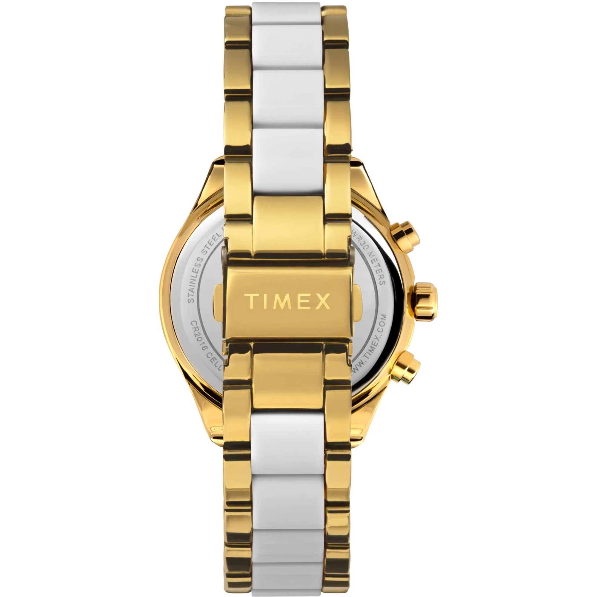 Timex Classic Cronograph Gold-Tone Dial Steel Strap Women's Watch TW2V74900 - Image 3