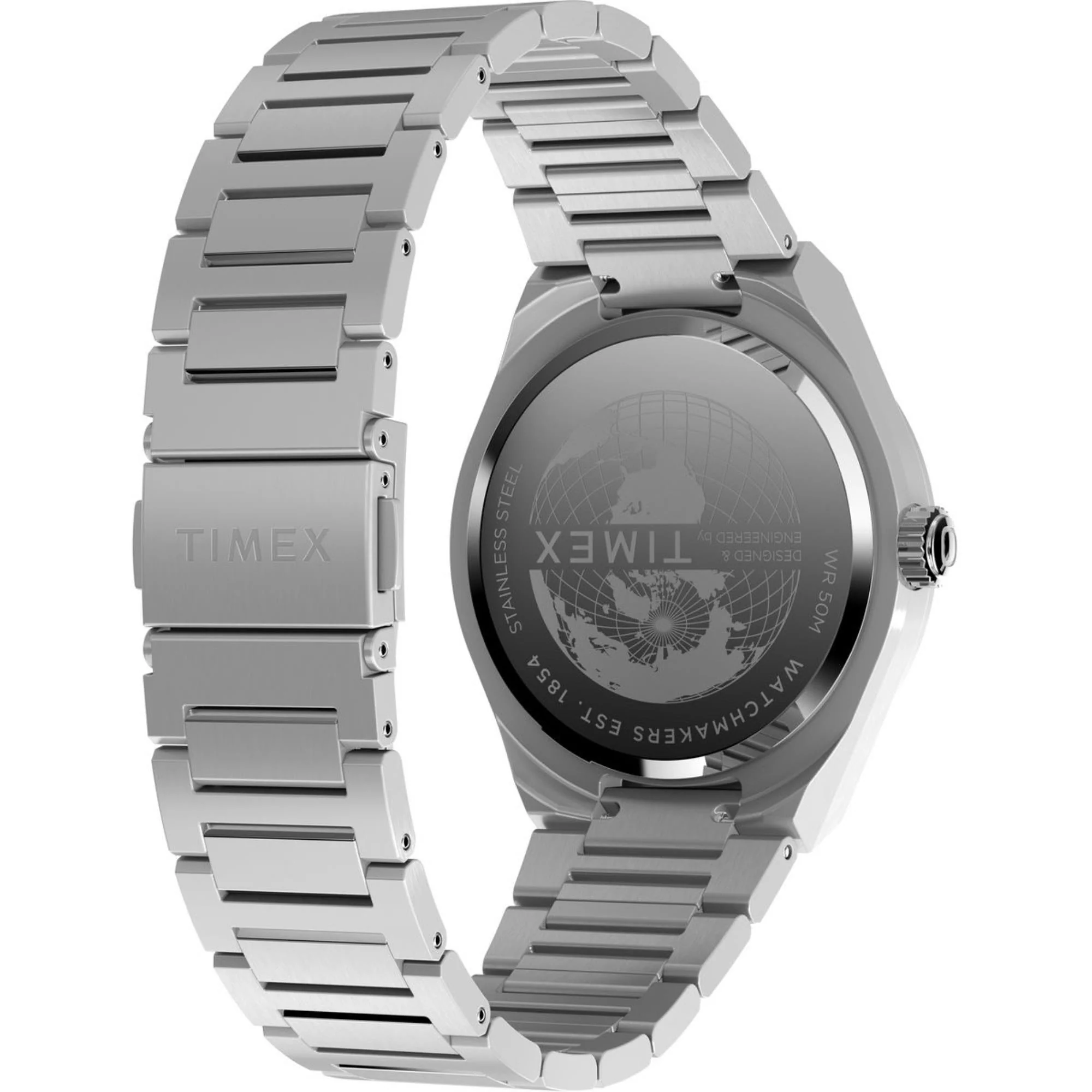 Timex Continental GMT Black Dial Steel Strap Men's Watch TW2Y12100 - Image 7