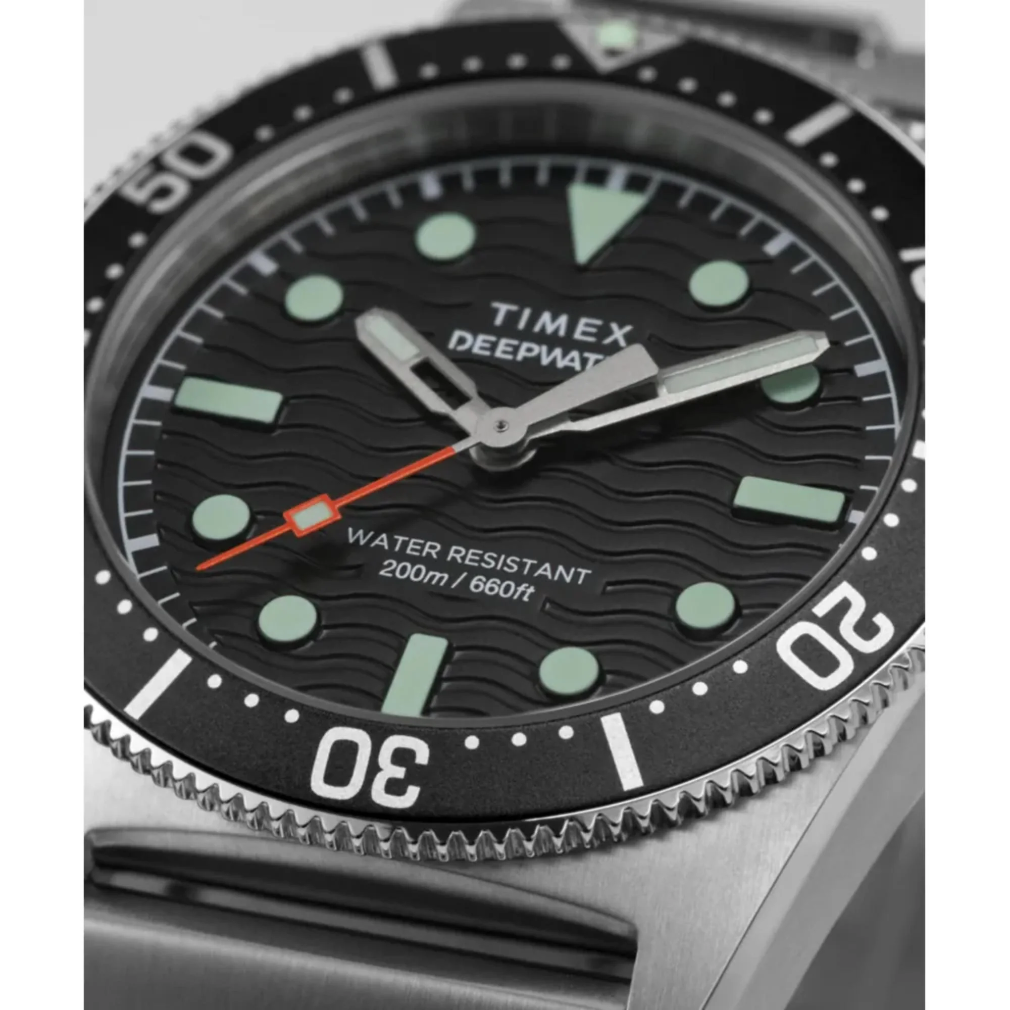 Timex DeepWater Black Dial Steel Strap Men’s Watch TW2W95200 - Image 3
