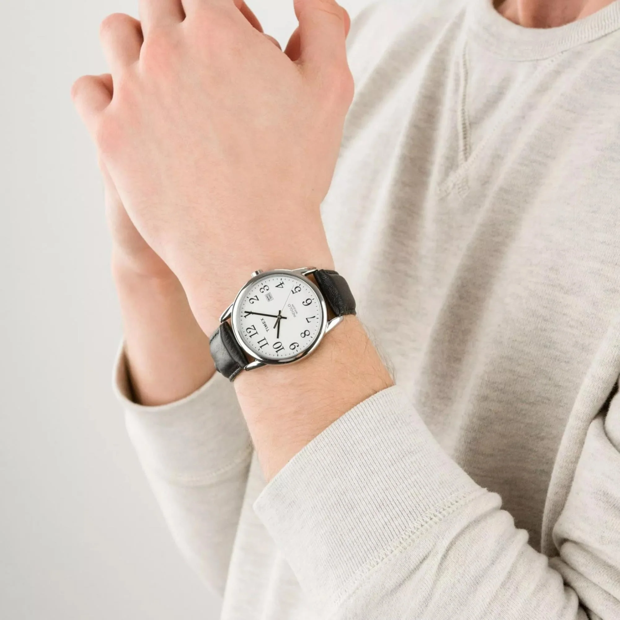 Timex Easy Reader Quartz White Dial Leather Strap Men's Watch TW2P75600 - Image 2
