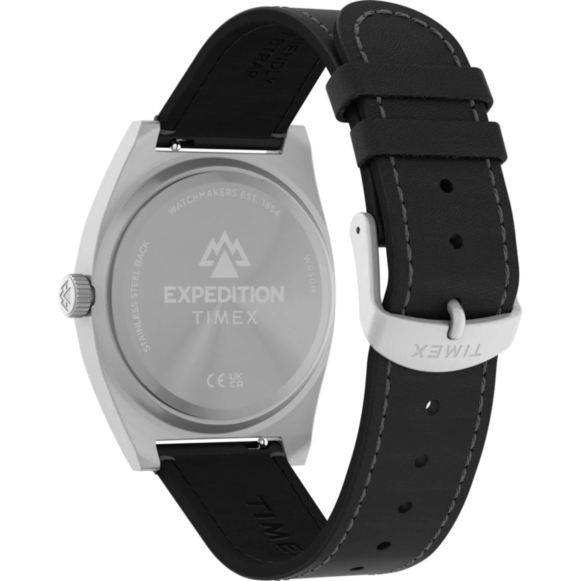 Timex Expedition Capstone Black Dial Leather Strap Men's Watch TW2Y30700 - Image 4