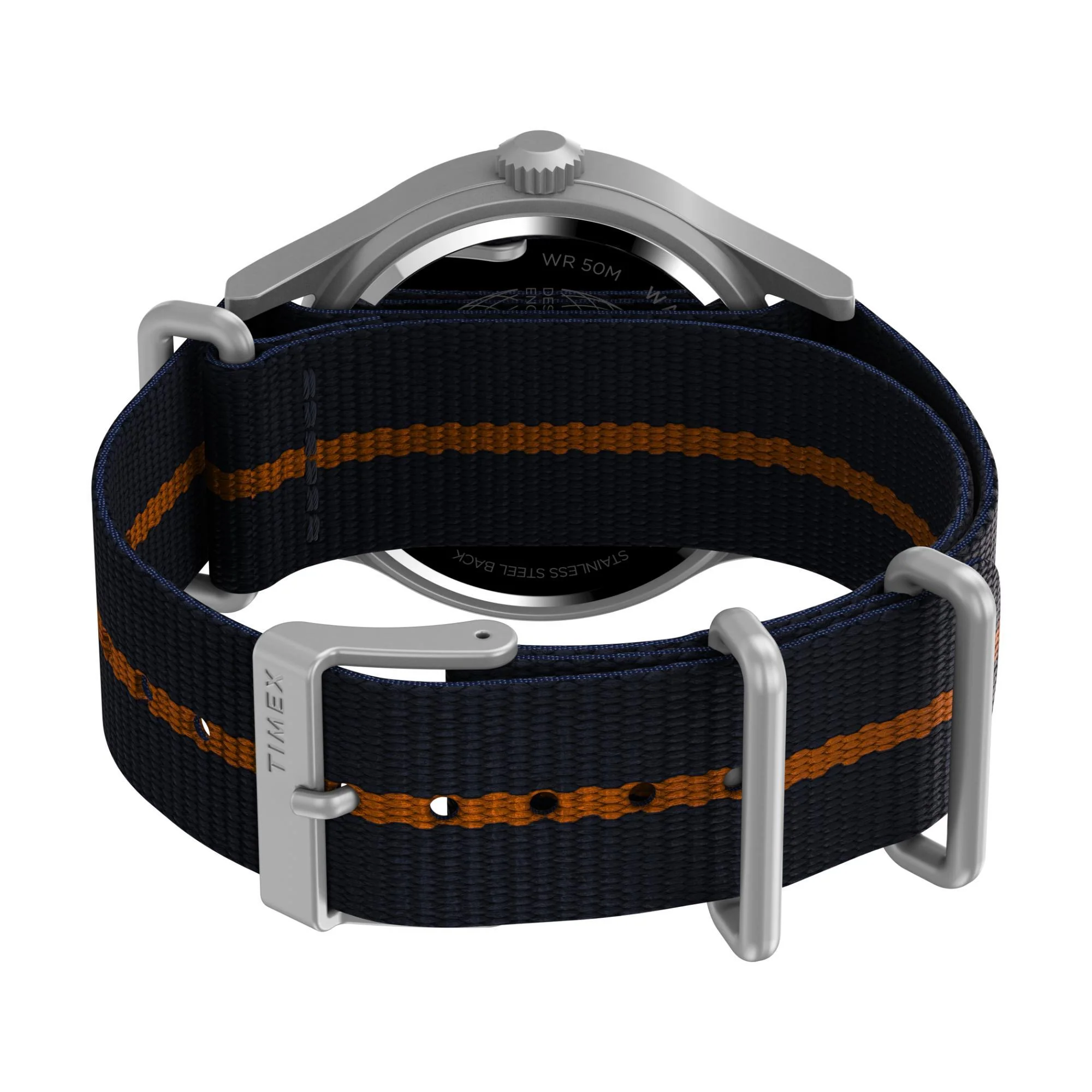 Timex Expedition North® Sierra IP Silver Case White Dial Blue Fabric Strap Men’s Watch TW2V22800 - Image 5