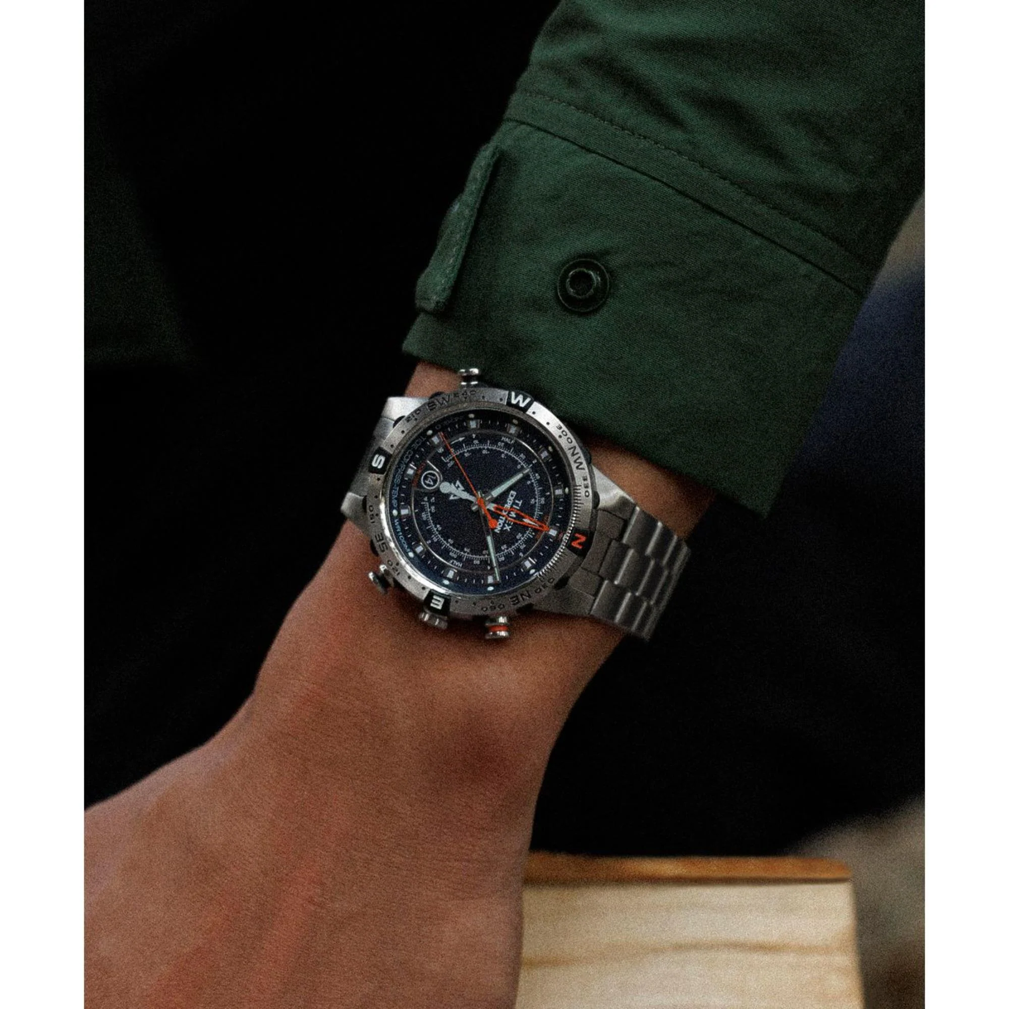 Timex Expedition Tide-Temp-Compass Grey Dial Stainless Steel Strap Men's Watch TW2Y12900 - Image 8