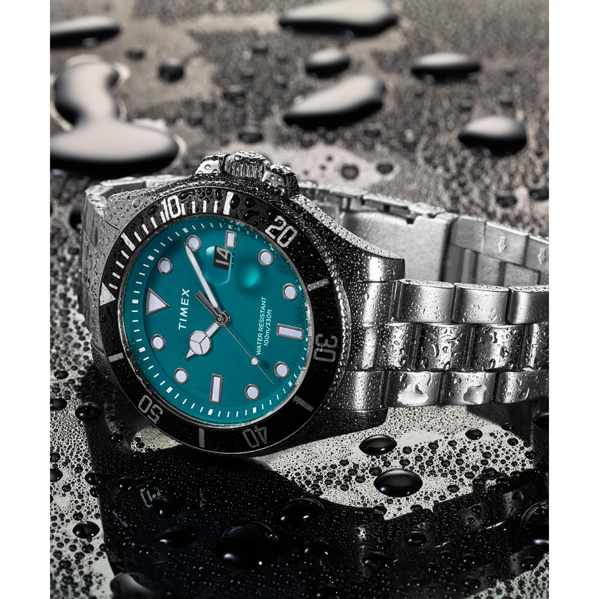 Timex Harborside Coast Green Dial Steel Strap Men's Watch TW2V91900 - Image 8