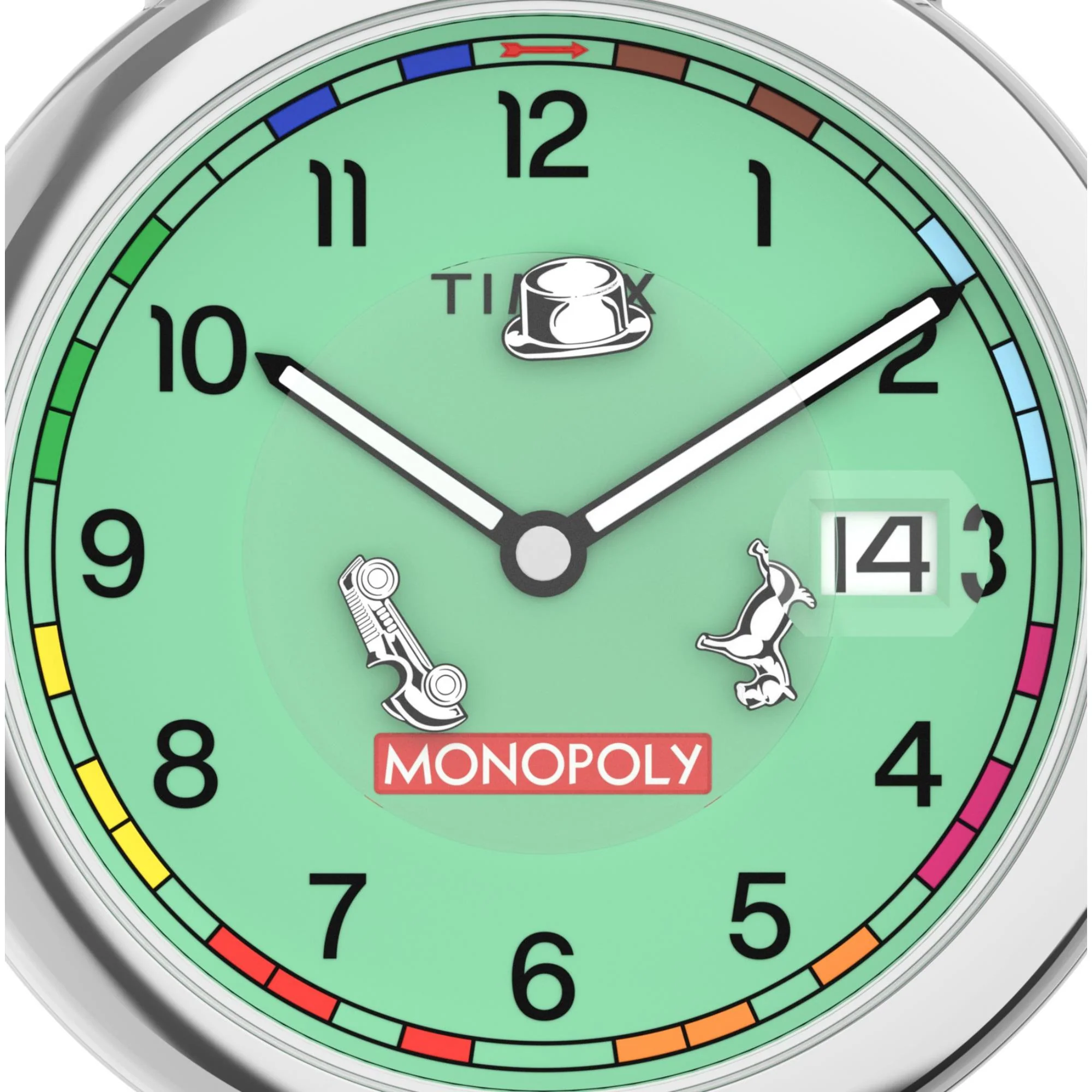 Timex Lab X Monopoly Quartz Light Green Dial Textile Strap Unisex Watch TW2Y47000 - Image 2