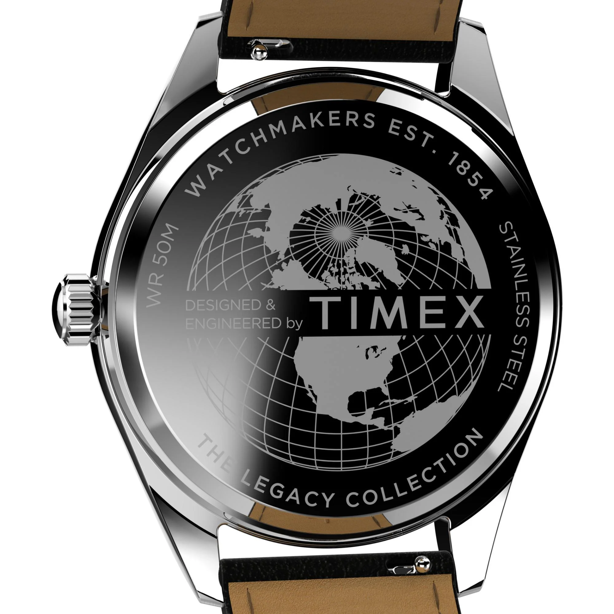 Timex Legacy Black Dial Vegan Leather Strap Men’s Watch TW2W57400 - Image 4