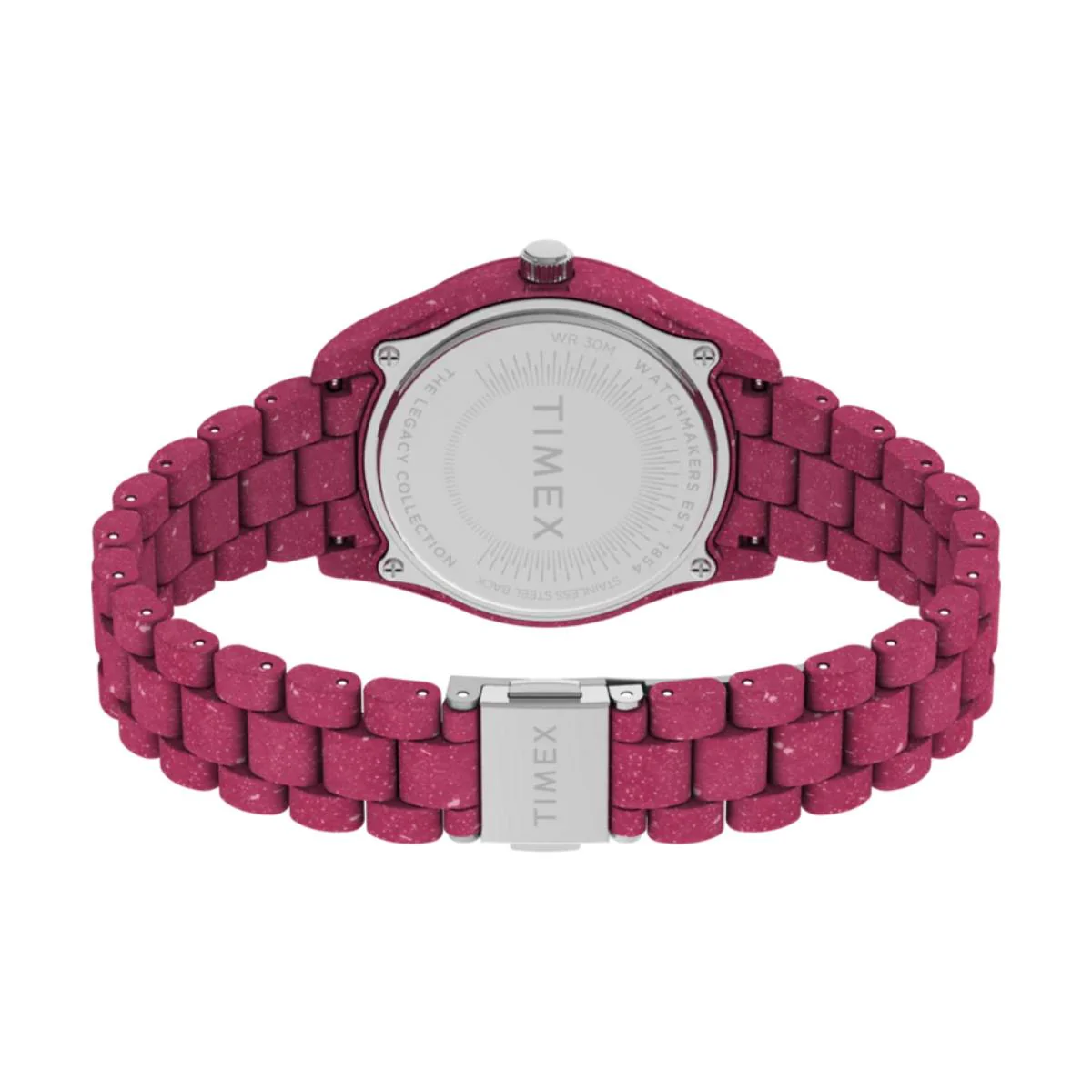 Timex Legacy Ocean Quartz Pink Dial Recycled Plastic Strap Women's Watch TW2V77200 - Image 5