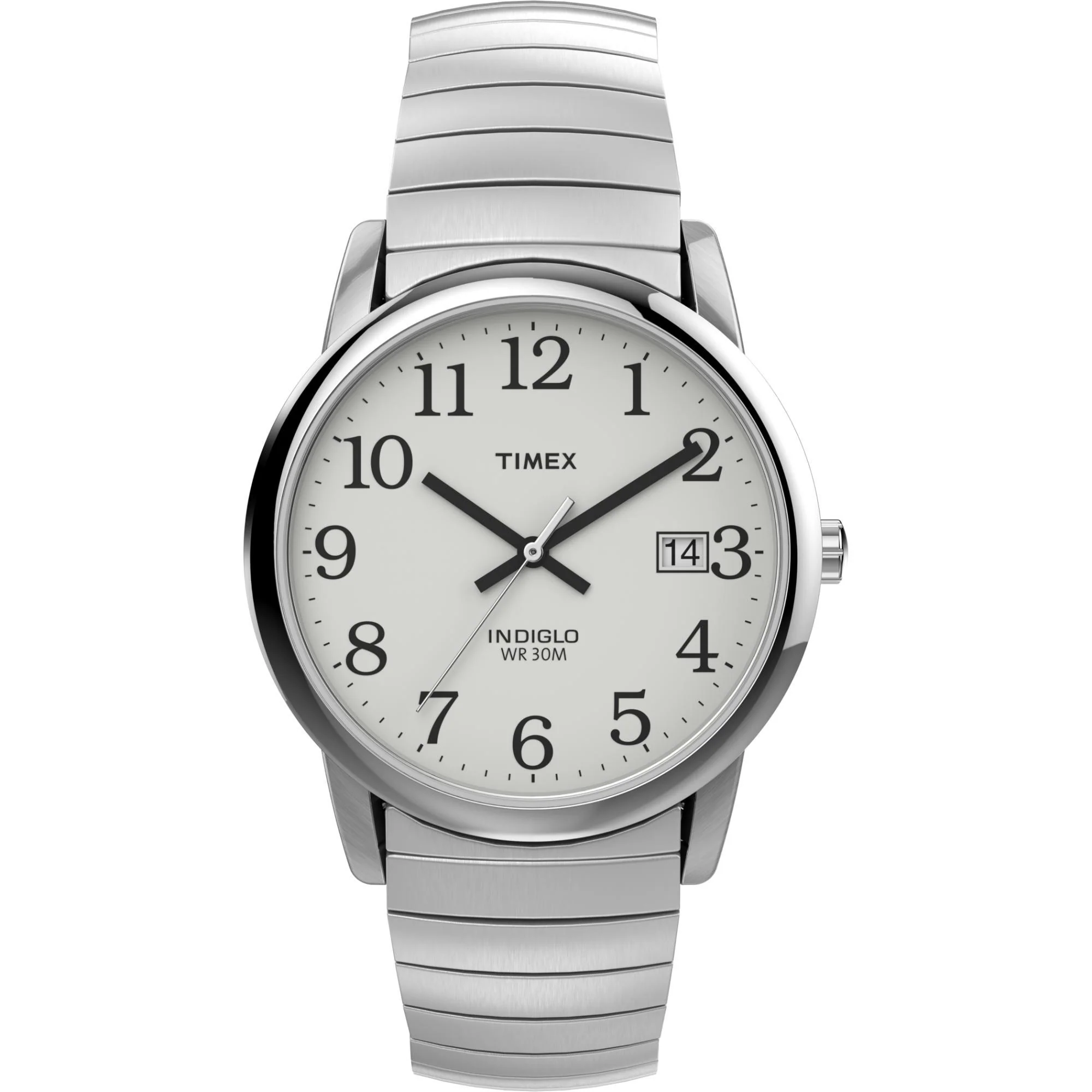 Timex Expedition Band White Dial Stainless Steel Strap Men's Watch T2H451