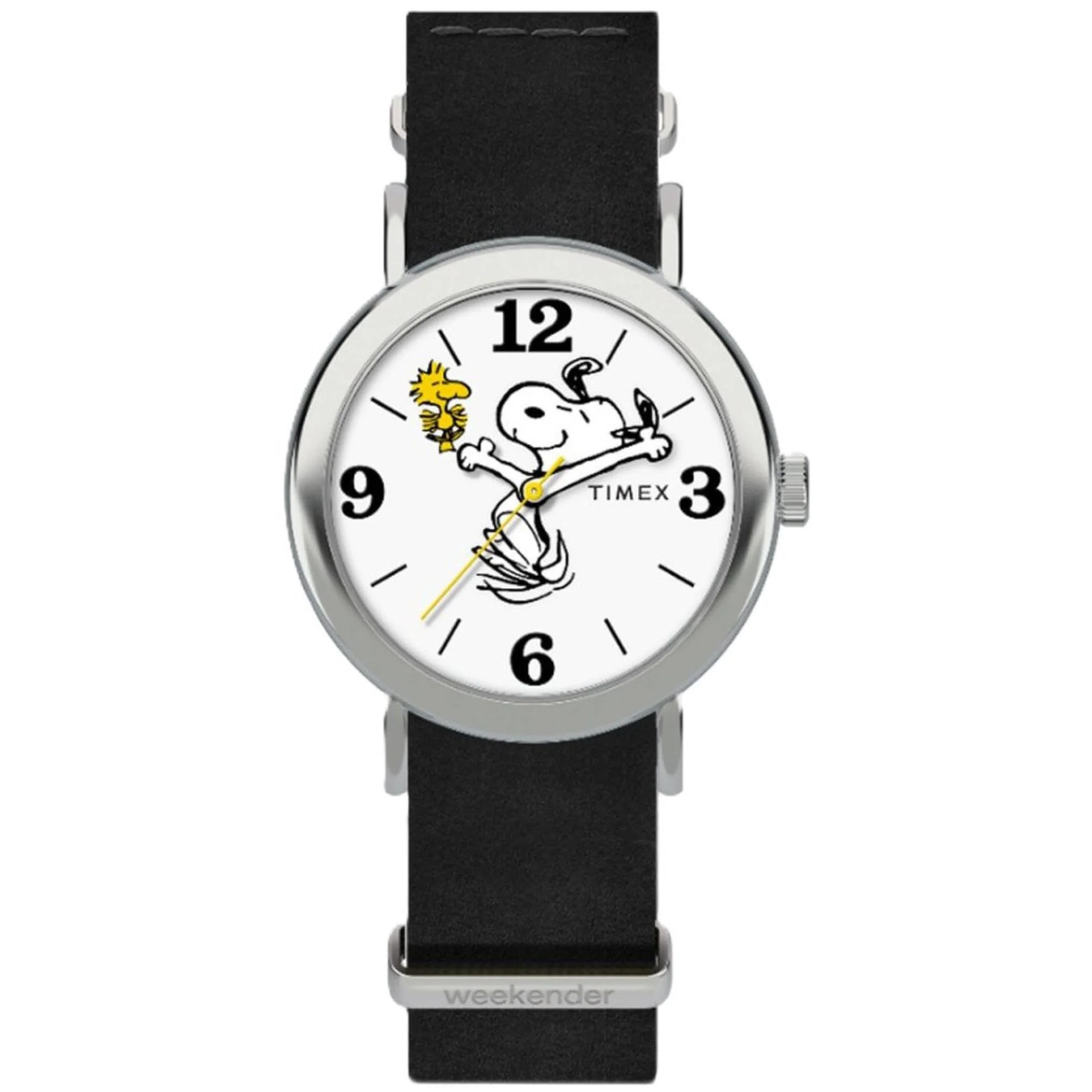 Timex Peanuts x Weekender Snoopy White Dial Leather Strap Unisex Watch TW2Y60900