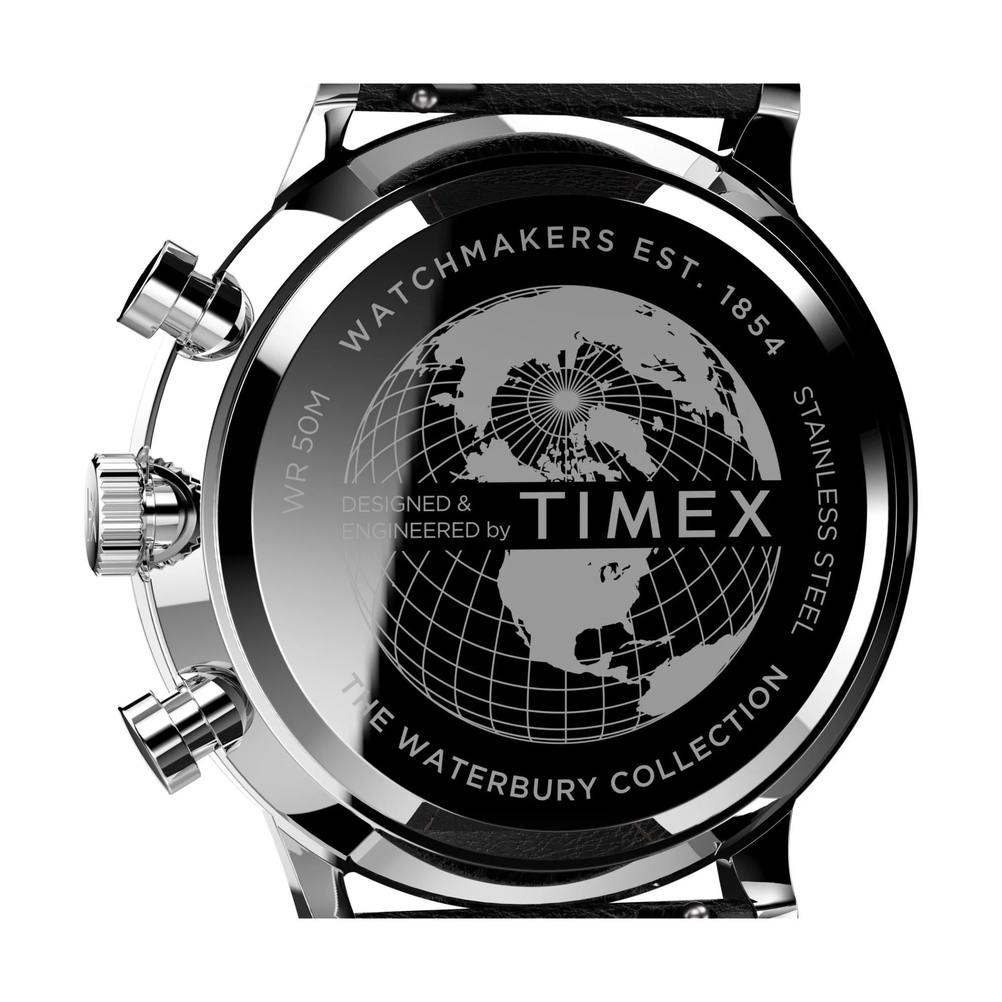 Timex Waterbury Classic Black Dial Leather Strap Men’s Watch TW2U88300 - Image 4