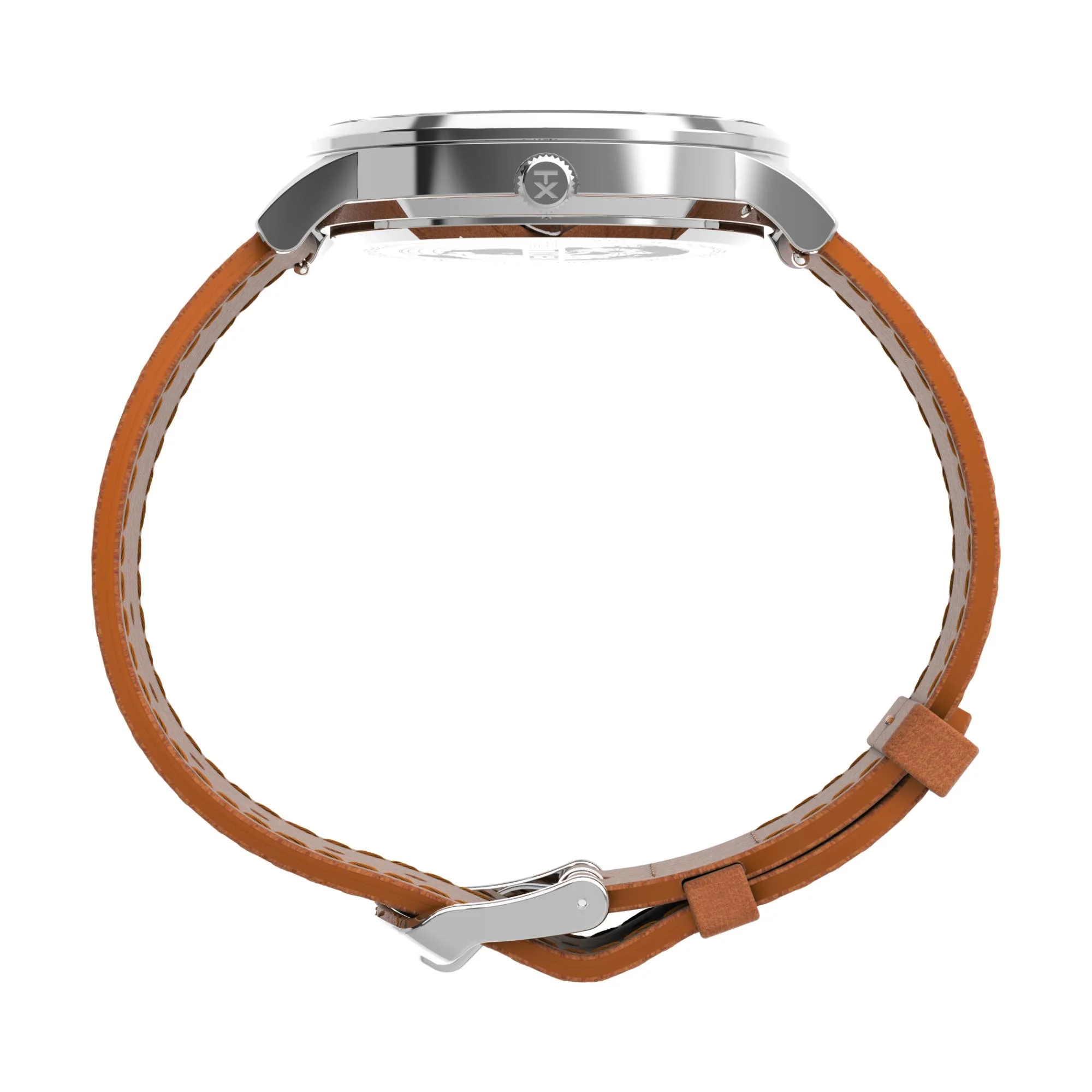 Timex Waterbury Classic Quartz Grey Dial Leather Strap Men's Watch TW2V73600 - Image 2